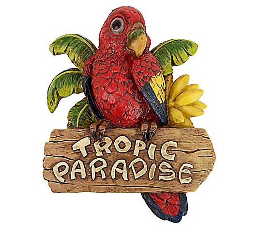 Design Toscano Tropic Parrot Paradise Wall Sculpture