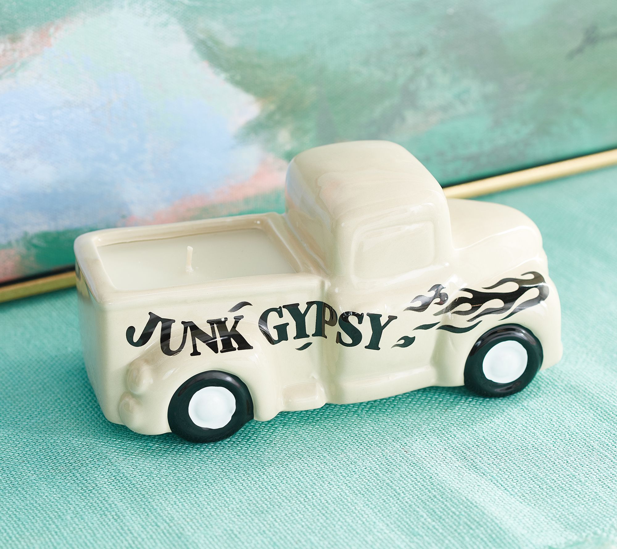 Sister Road by JG 9oz Ceramic Vintage Truck Candle