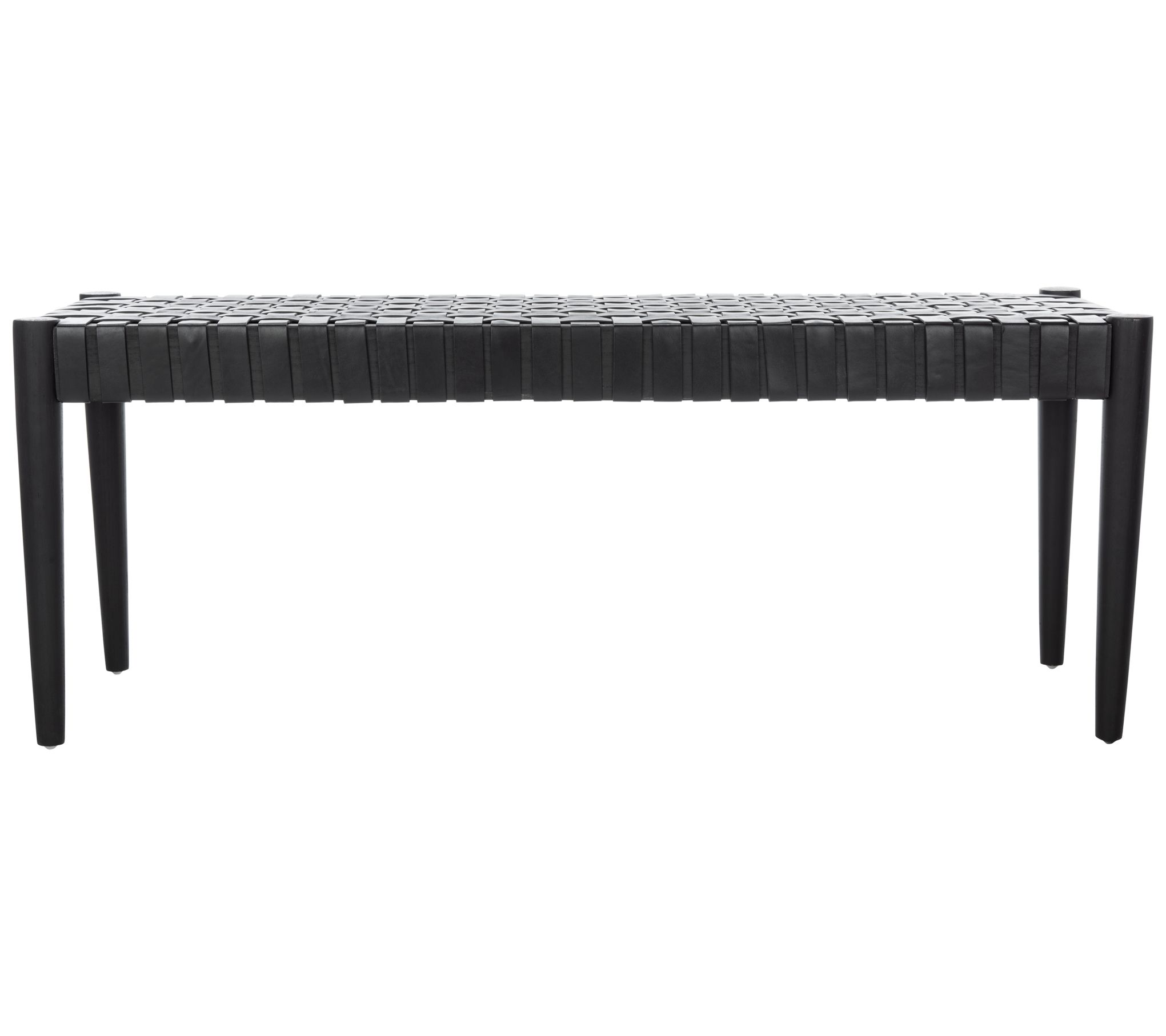Safavieh Amalia Leather Weave Bench