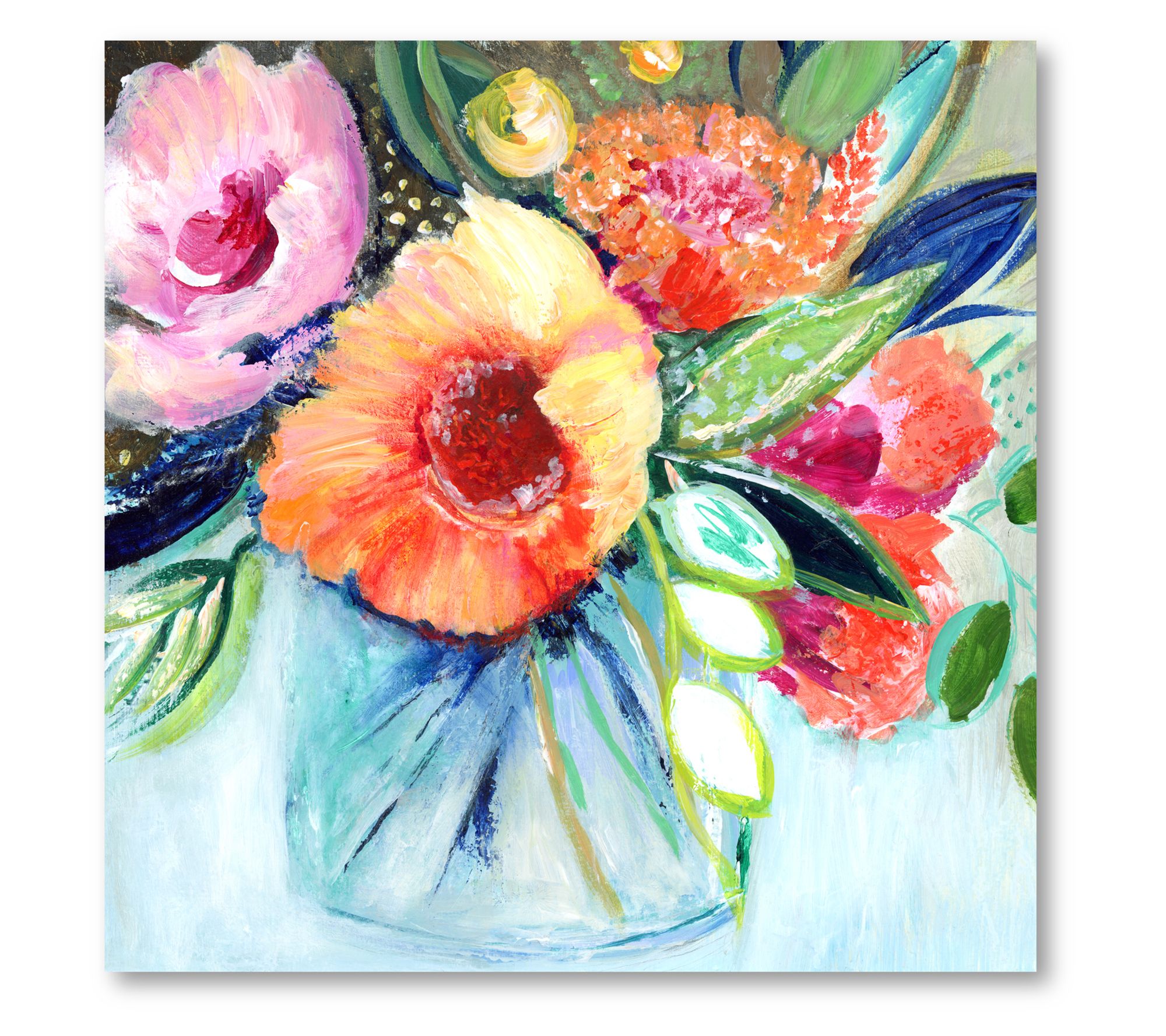 Courtside Market Fantasy Flowers 16" x 16" Canvas Wall Art