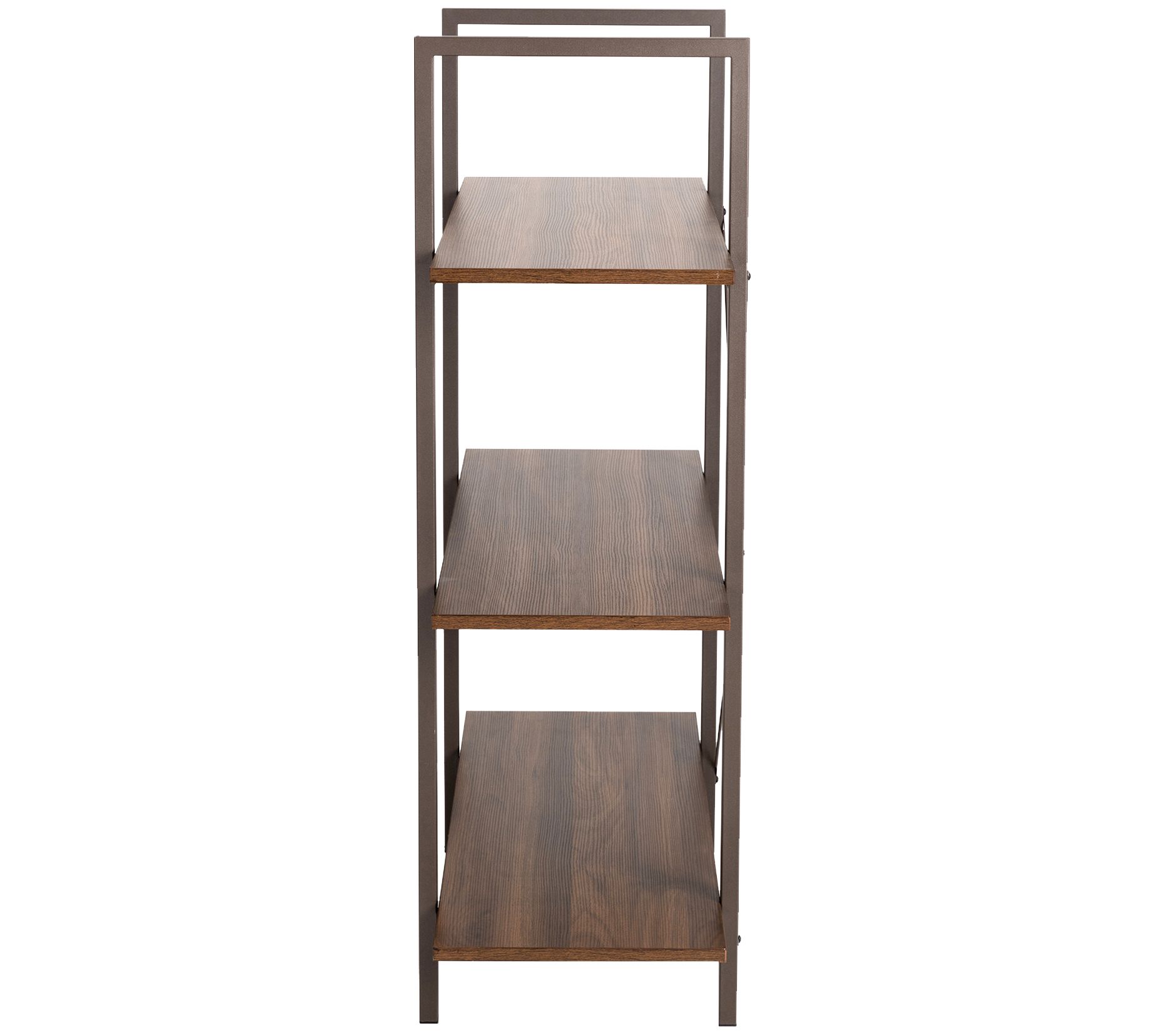Glitzhome Modern Industrial 3Shelf Home Office Bookcase