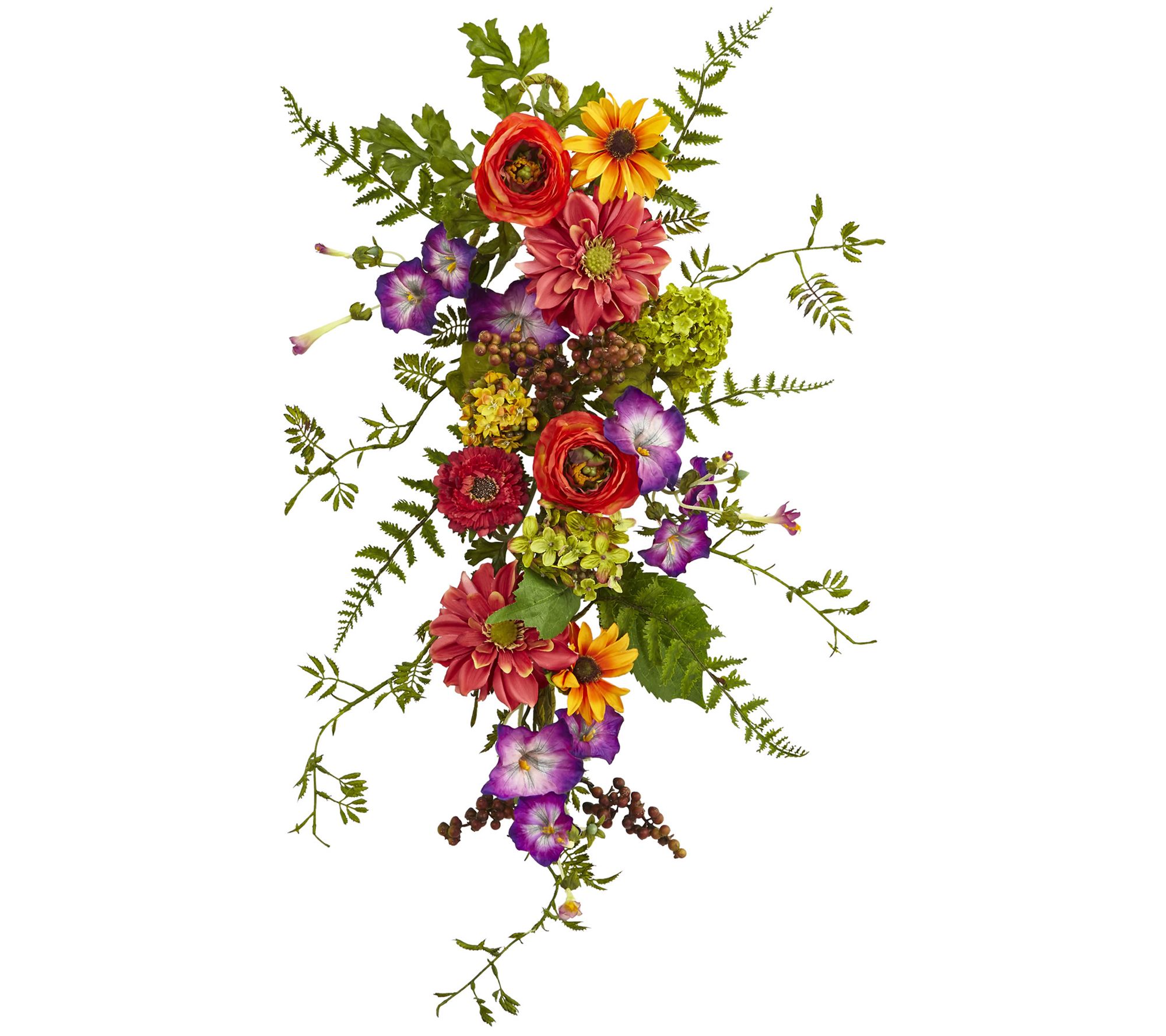 24" Garden Flower Teardrop by Nearly Natural