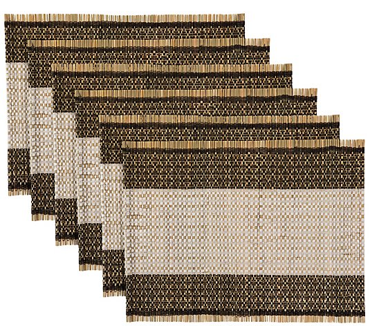 Design Imports Urban Oasis Reed Placemat Set of6