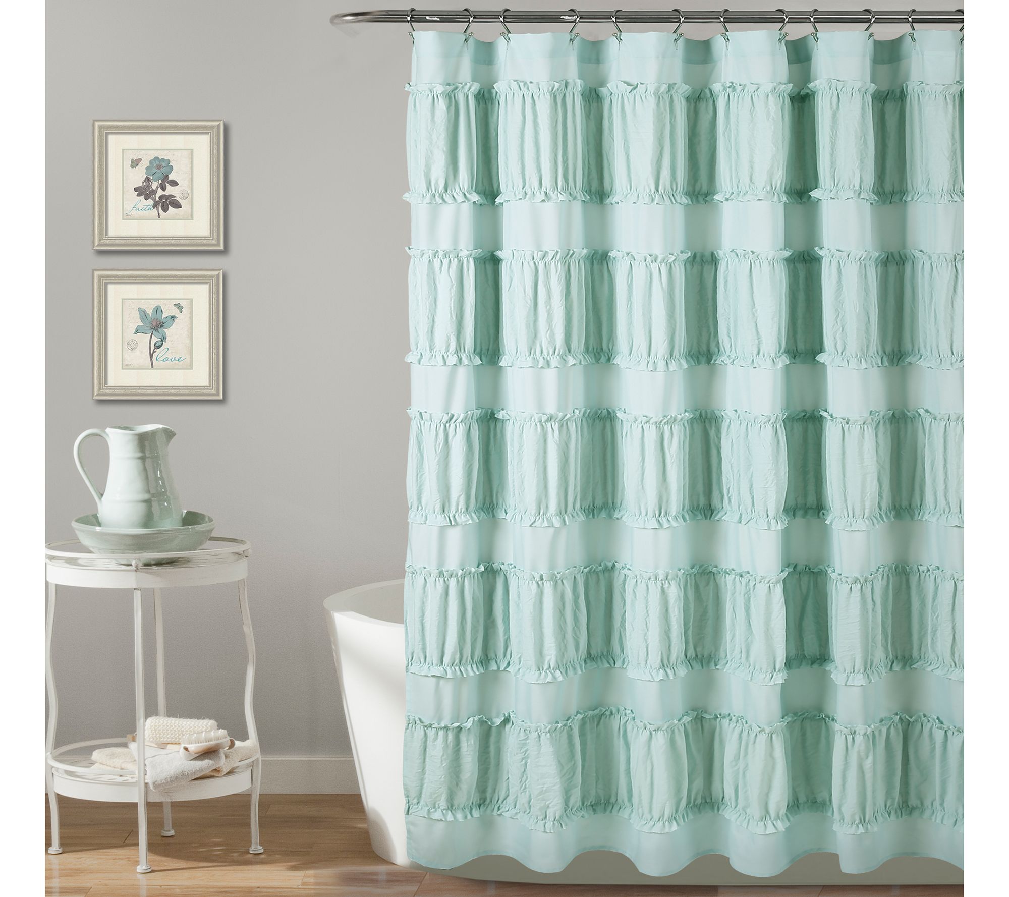 Nova Ruffle 72" x 72" Shower Curtain by Lush Decor