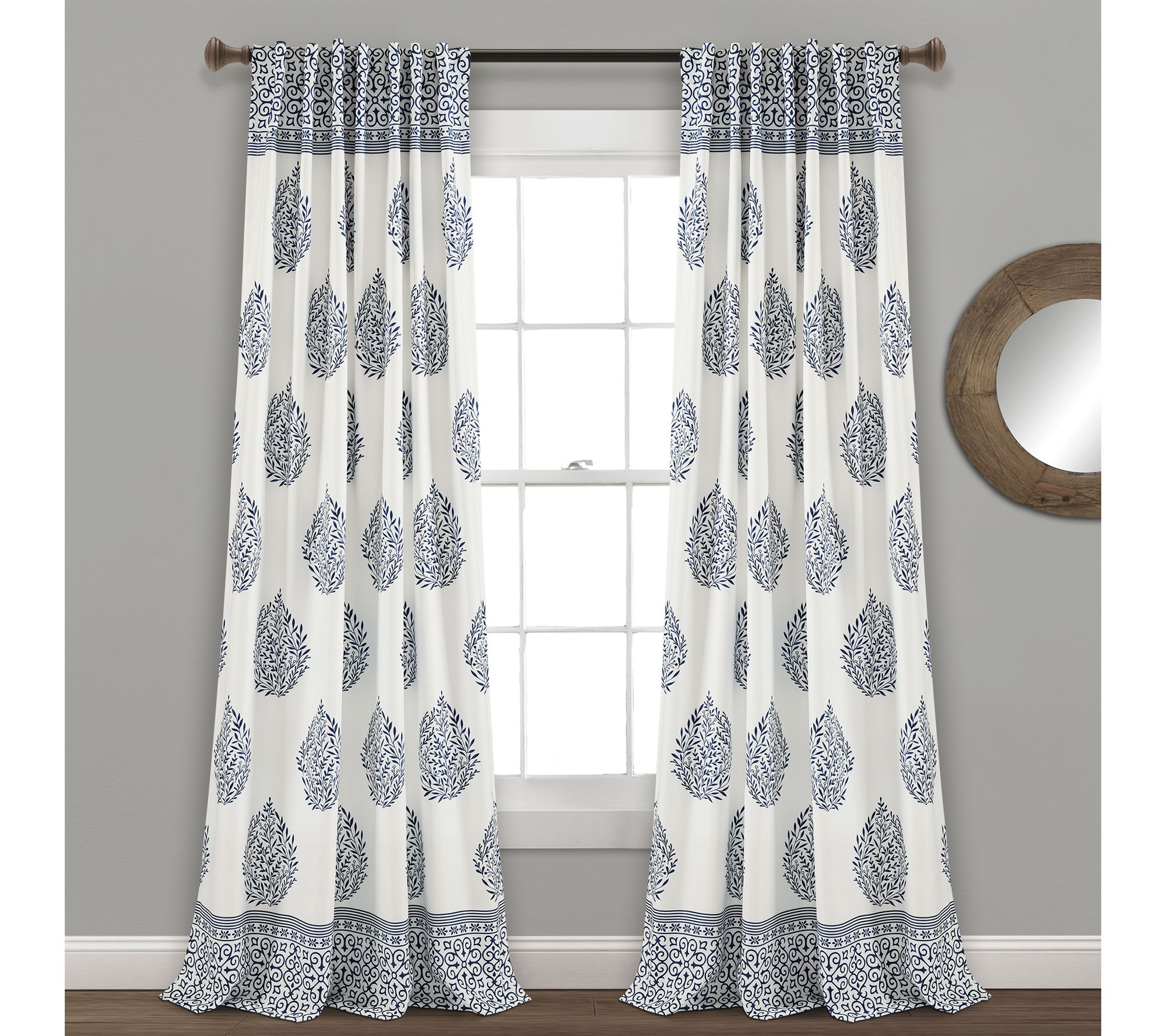 Lush Decor Teardrop Leaf 52" x 95" (2) Darkening Window Panels