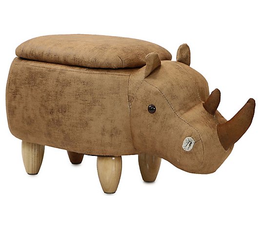 Critter Sitters 15" Seat Height Brown Rhino Storage Ottoman