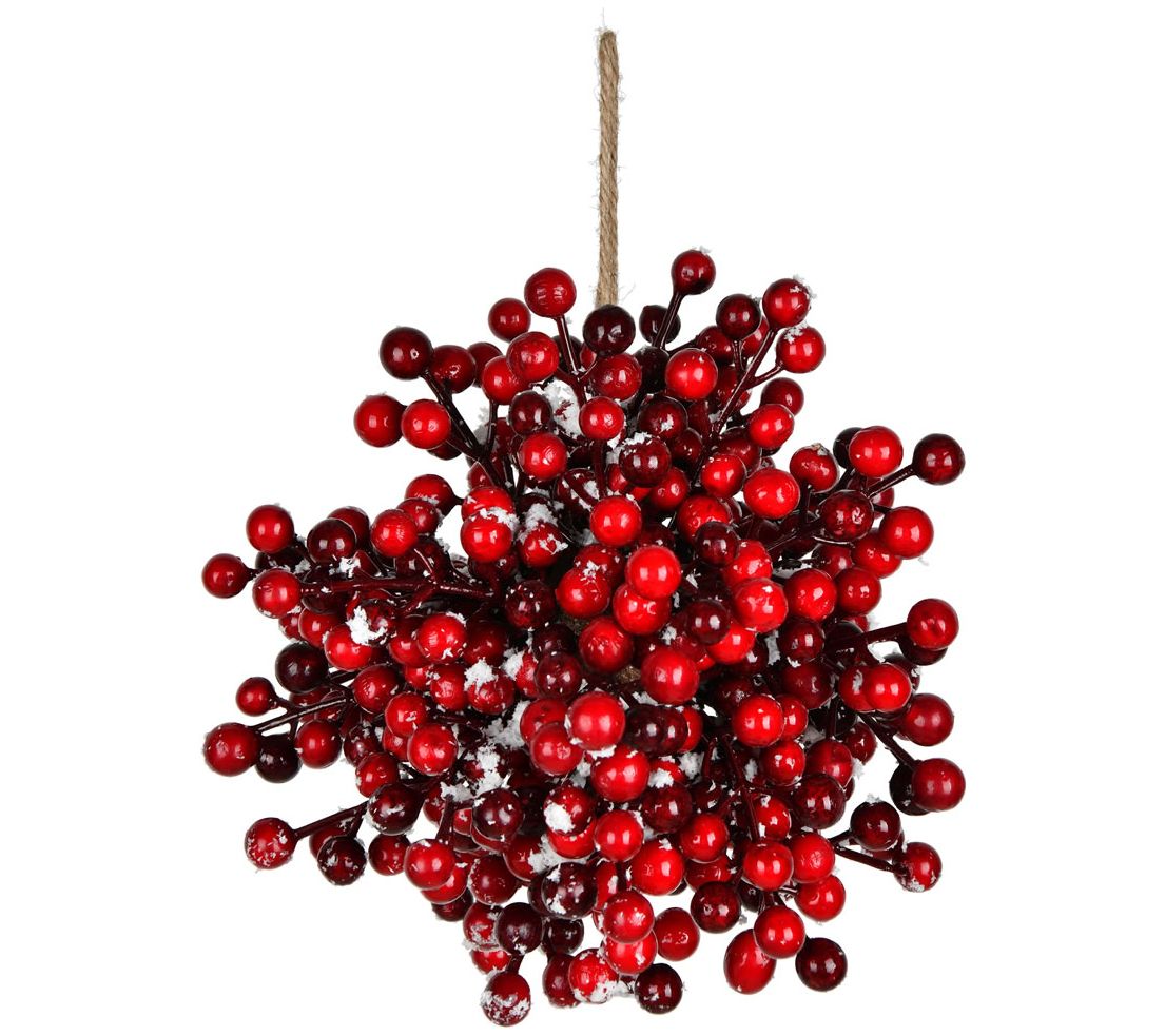 Vickerman 8" Red Snow Berry Ball
