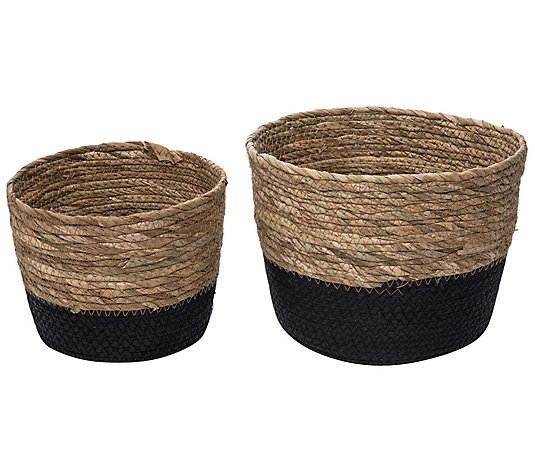 Foreside Home & Garden Aldis Natural Baskets Large, Set Of 2