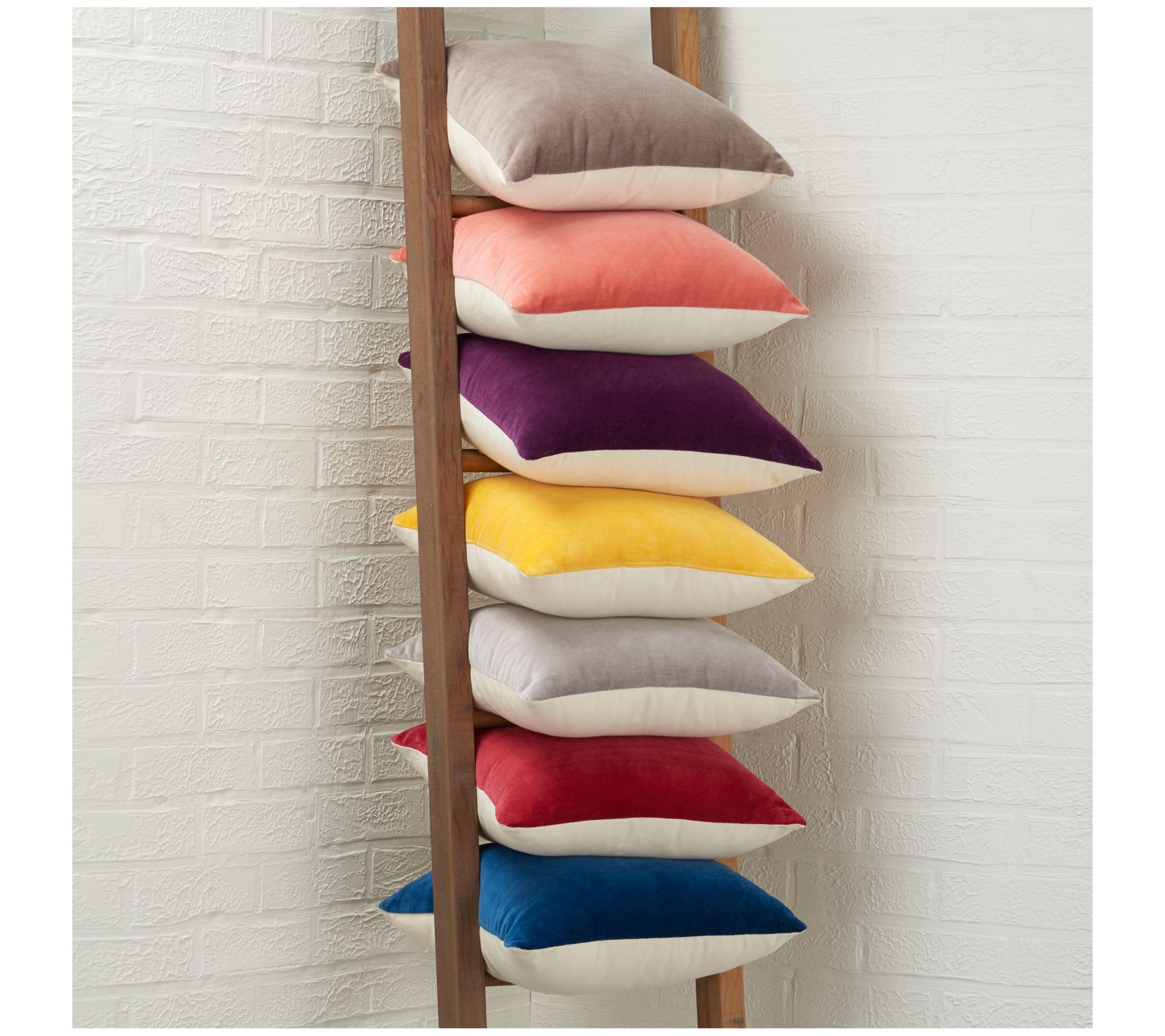 Nourison Solid Velvet 16" x 16" Throw Pillow