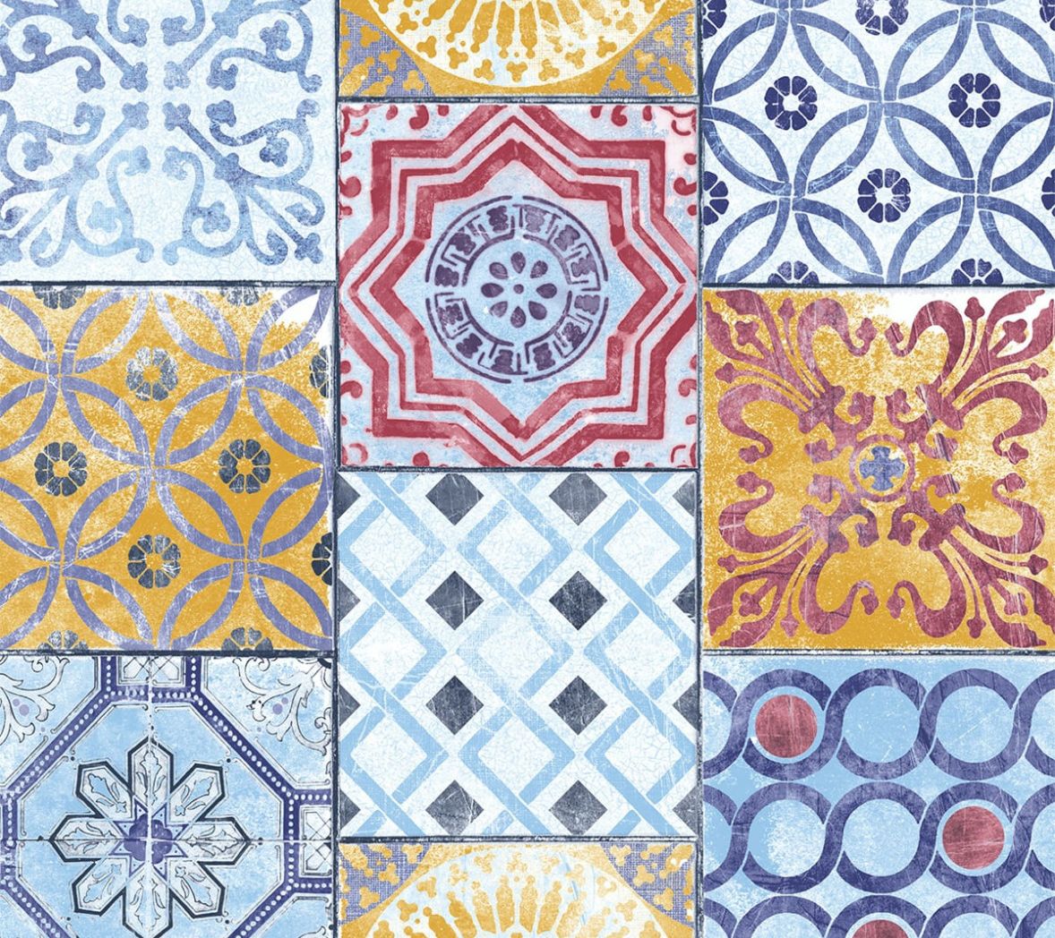 NextWall Moroccan Tile Peel and Stick WallpaperRoll