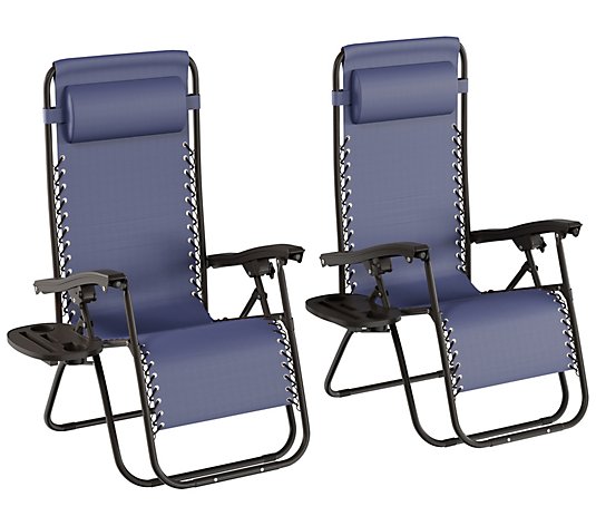 Set of 2 Zero Gravity Lounge Chairs by Lavish Home
