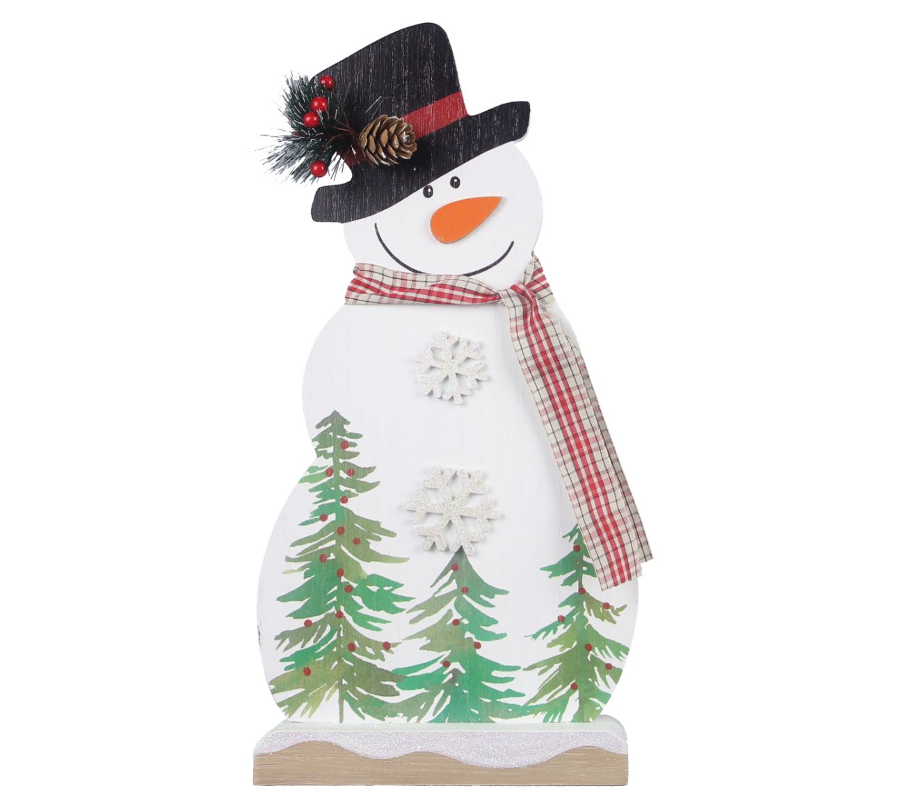 Young's s/2 Wood Snowman Tabletop sign