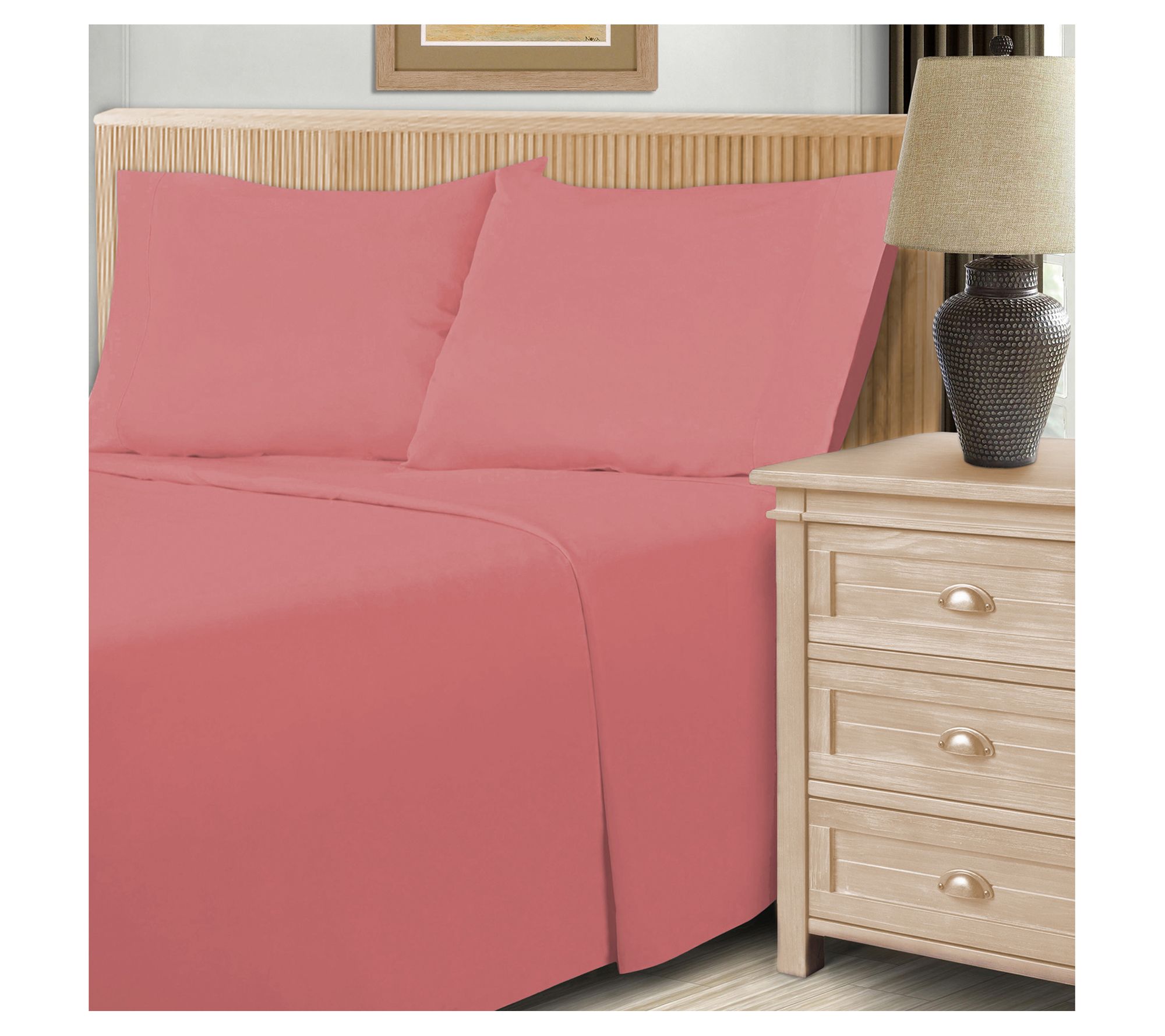 Superior Solid 600 Thread Count Cotton Blend Shet Set, Twin