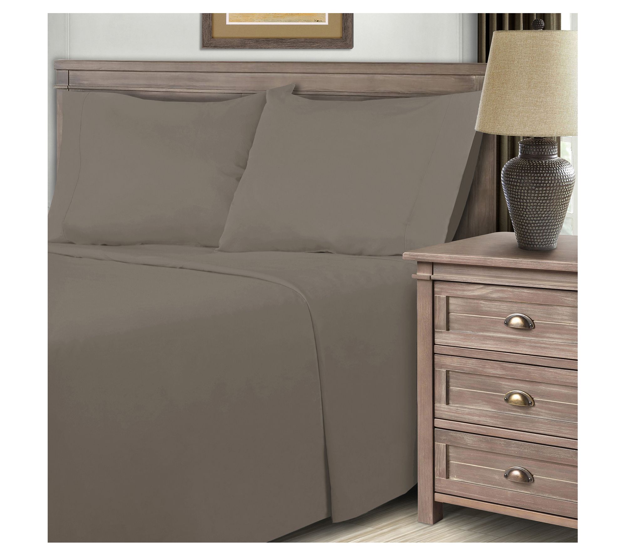 Superior Solid 600 Thread Count Cotton Blend Shet Set, Twin