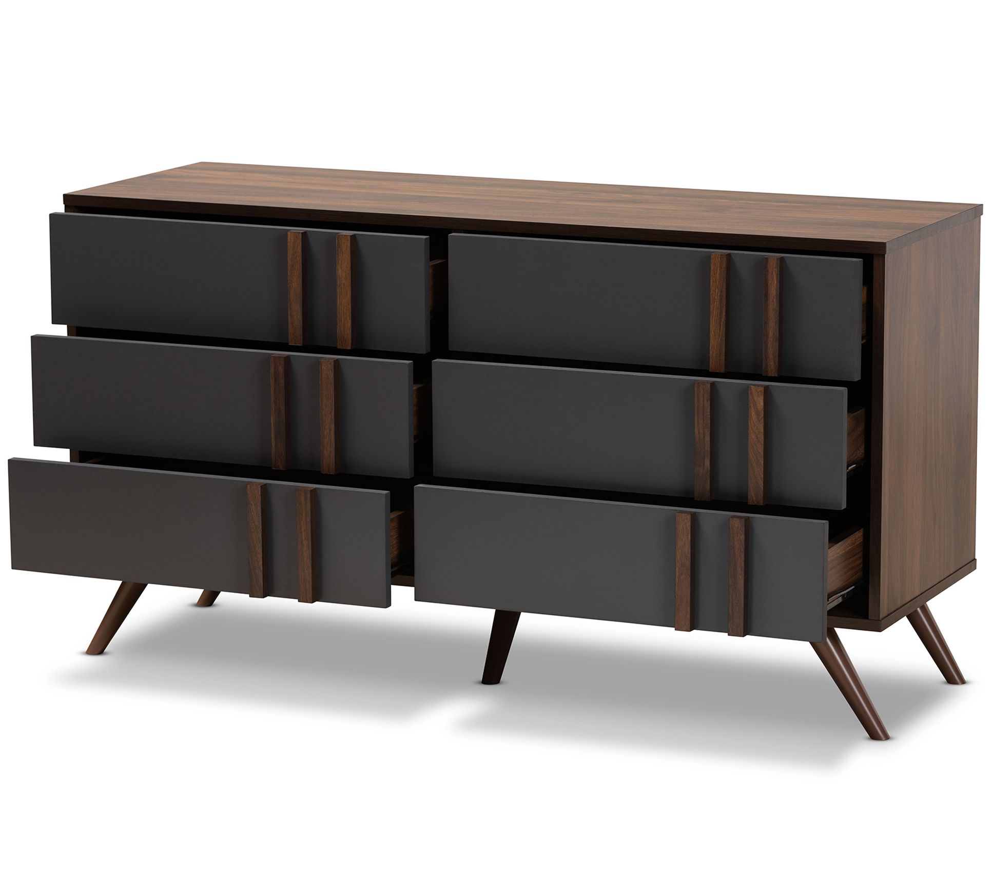 Naoki Modern and Contemporary TwoTone Bedroom Dresser