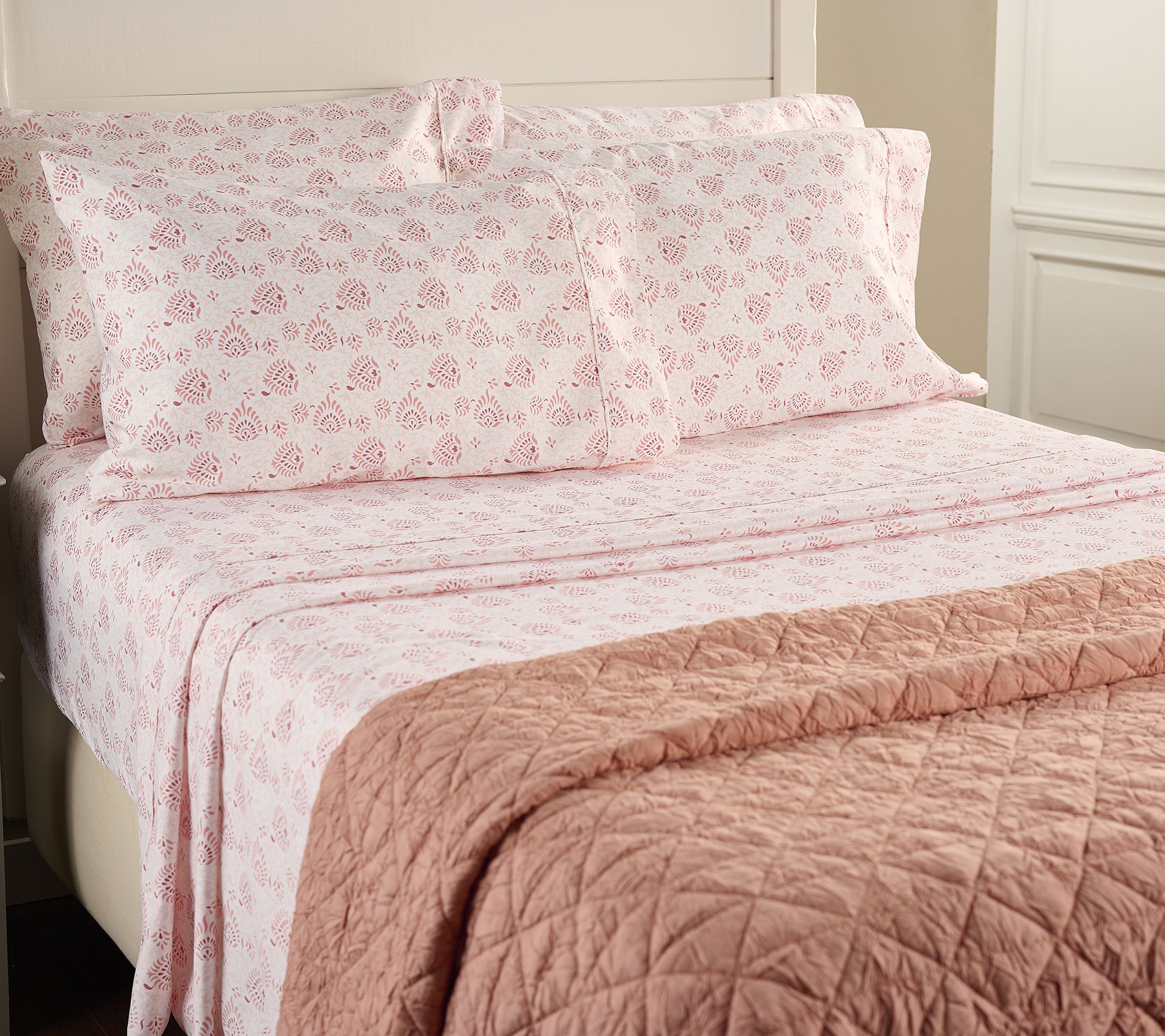 Home Reflections 1000TC Cotton Blend Sheet Set w/ Extra Cases