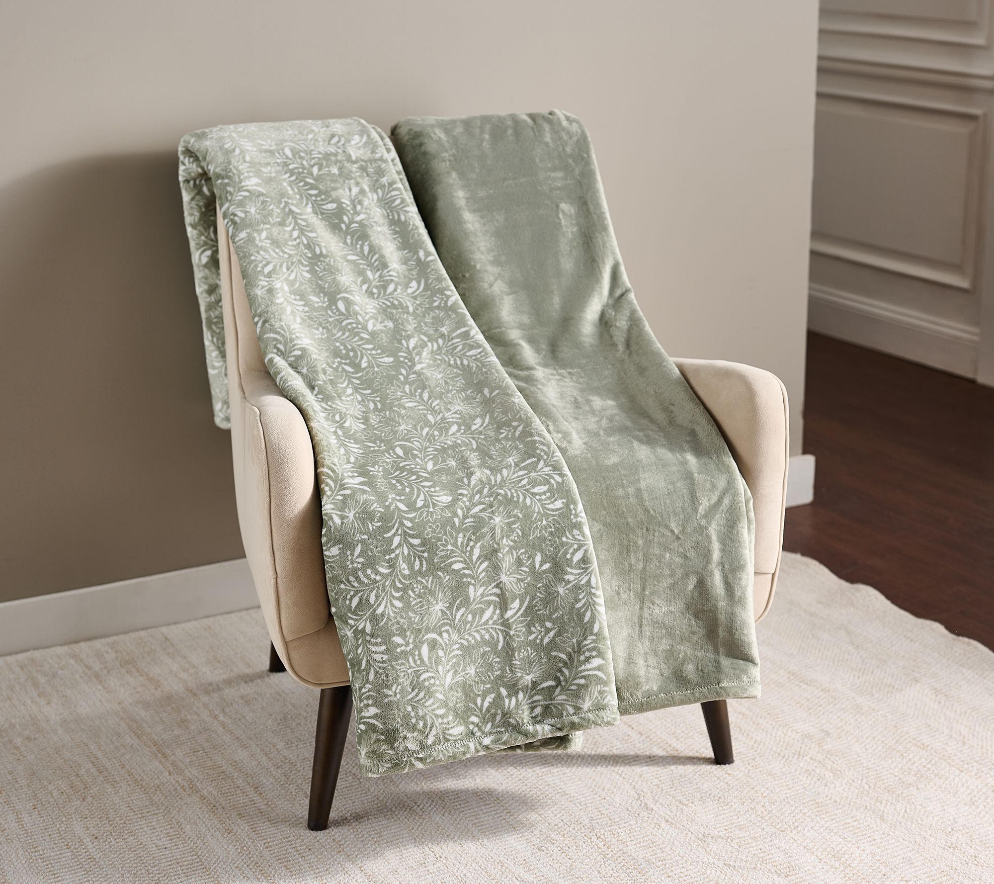 Berkshire 2-pk 60" x 70" Velvetsoft Rev Grace Fur Throws