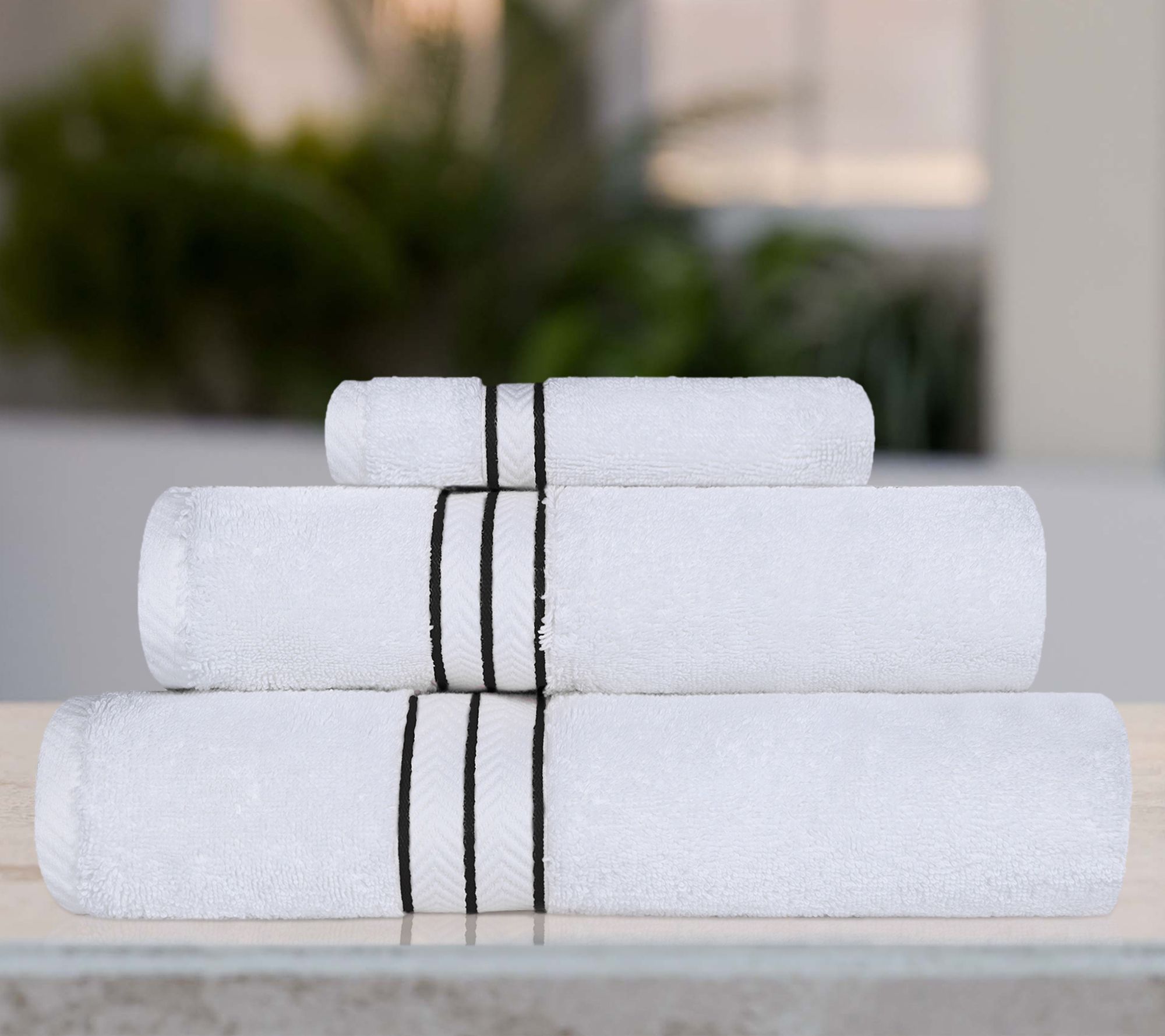 Superior Ultra-Plush Turkish Cotton Solid 3-Piece Towel Set