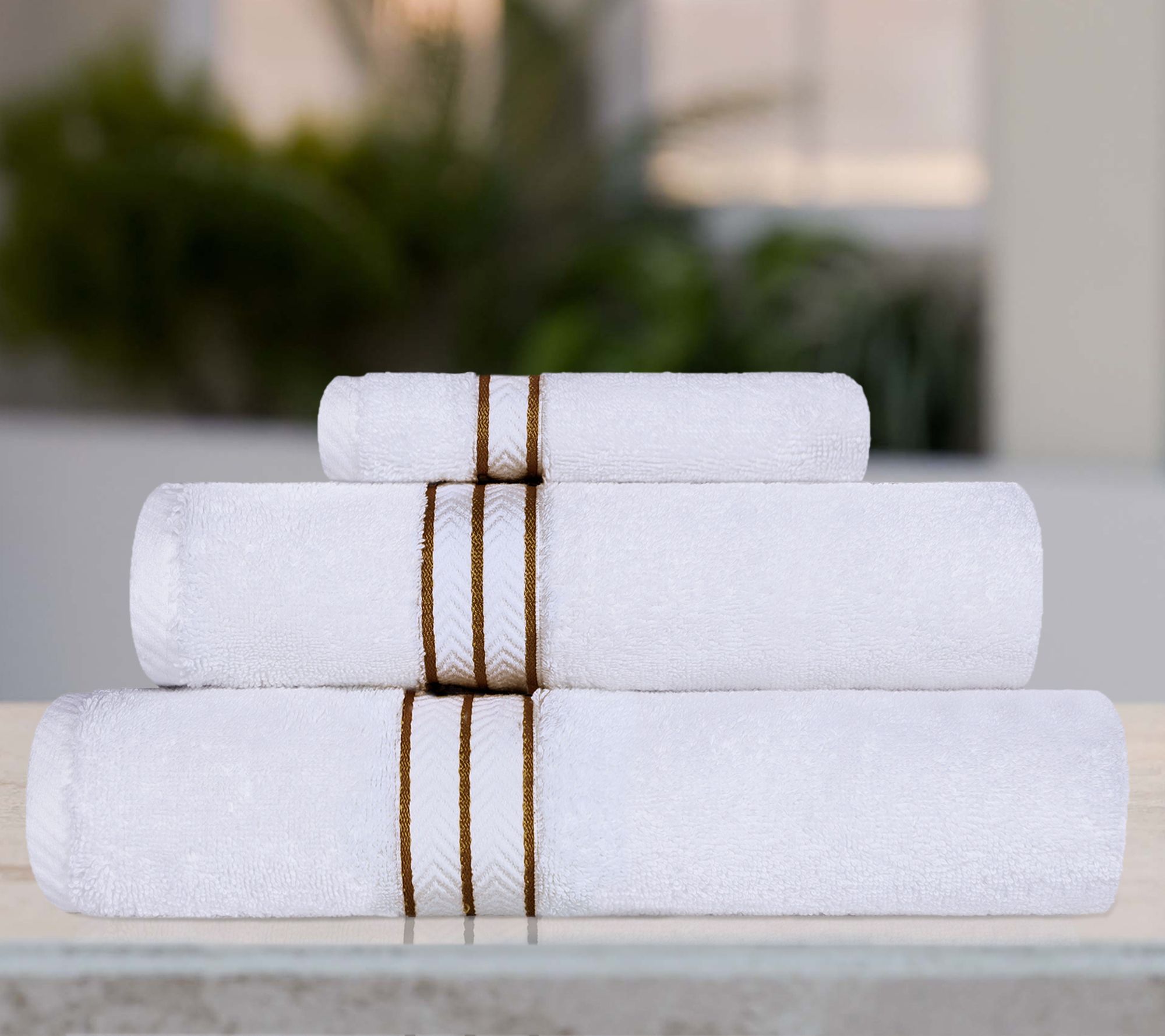Superior Ultra-Plush Turkish Cotton Solid 3-Piece Towel Set