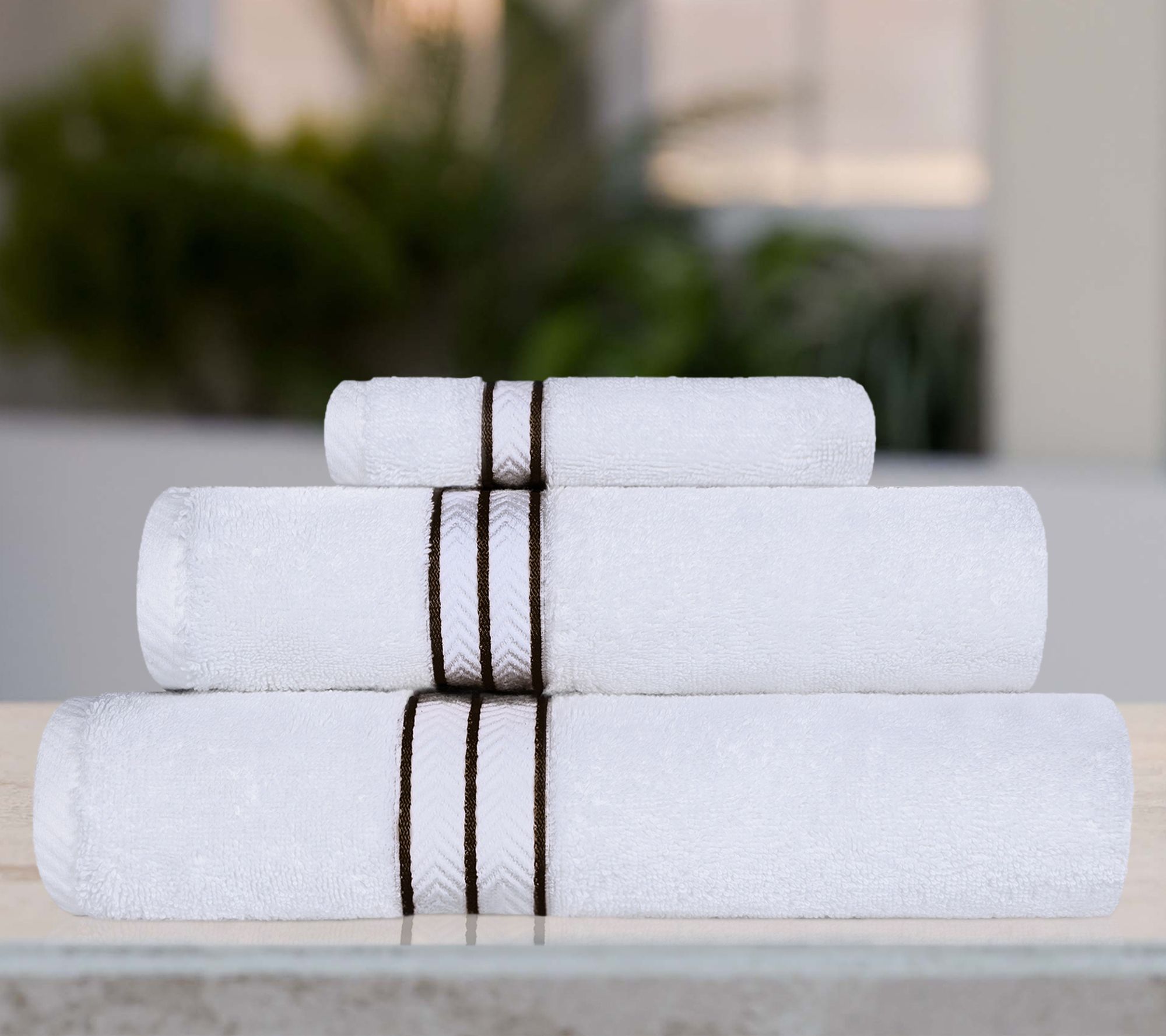 Superior Ultra-Plush Turkish Cotton Solid 3-Piece Towel Set