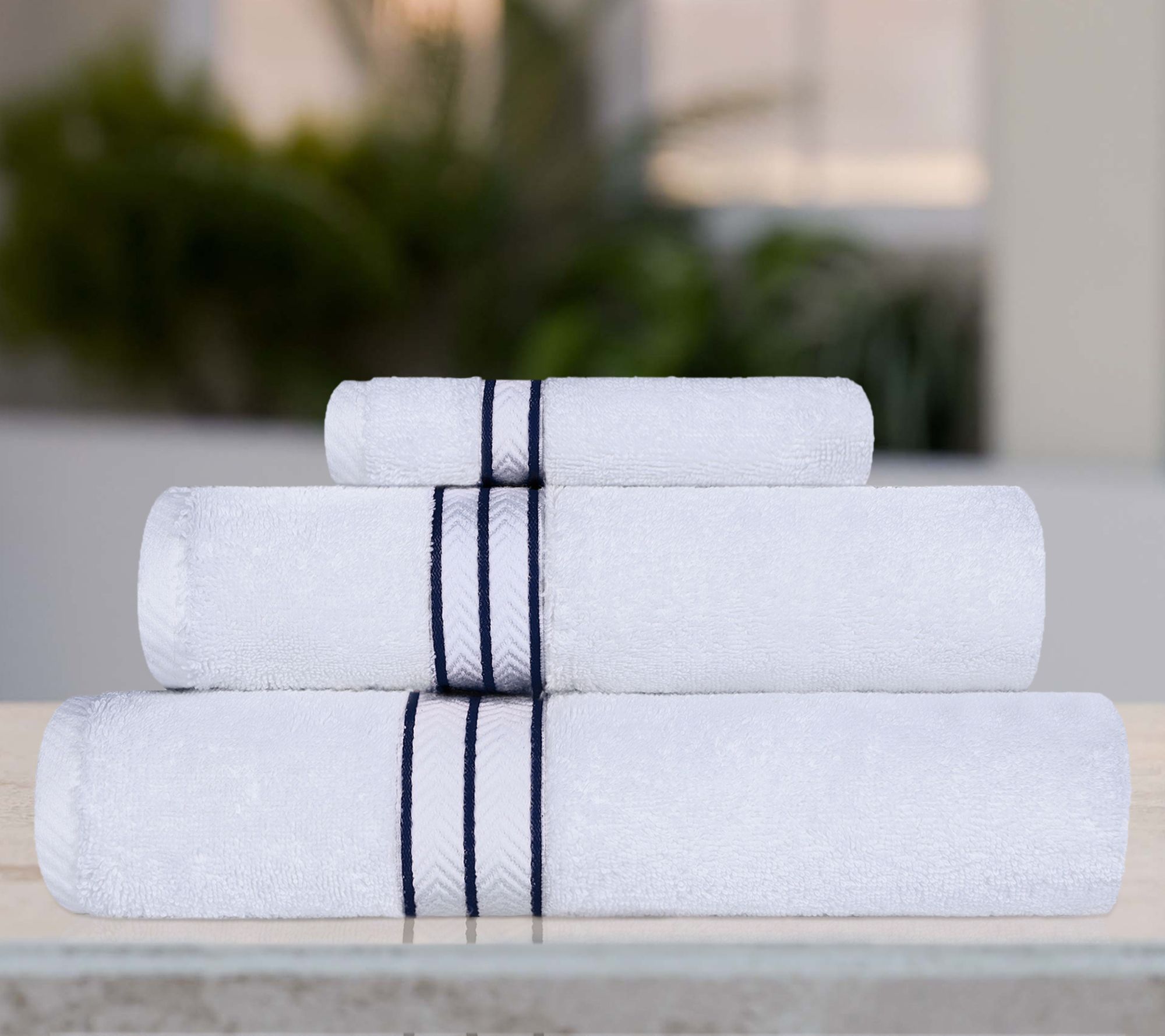 Superior Ultra-Plush Turkish Cotton Solid 3-Piece Towel Set