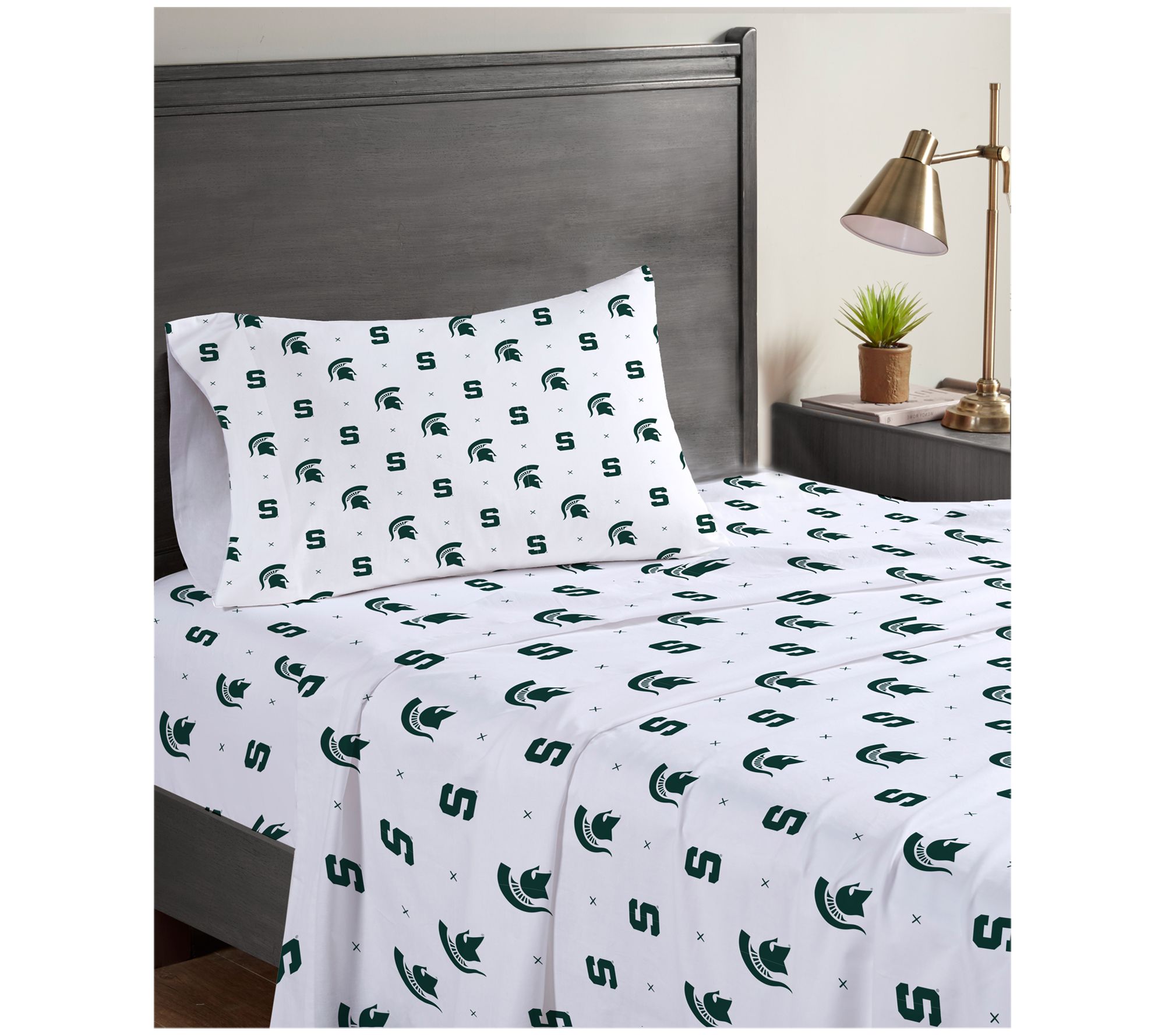 Pegasus Sports NCAA Small X Twin Sheet Set