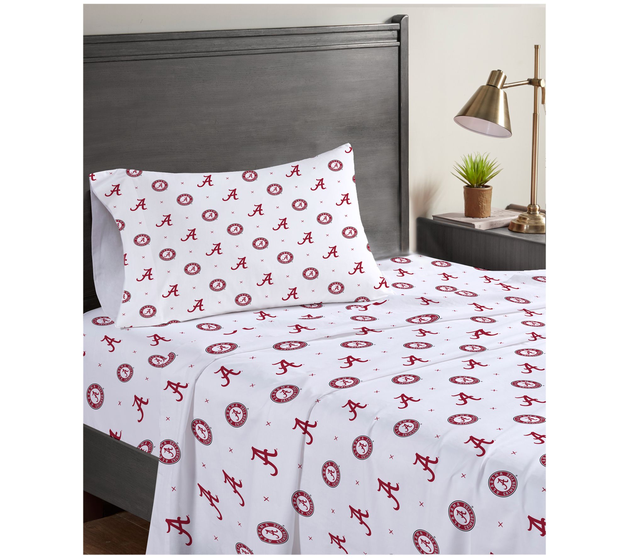 Pegasus Sports NCAA Small X Twin Sheet Set