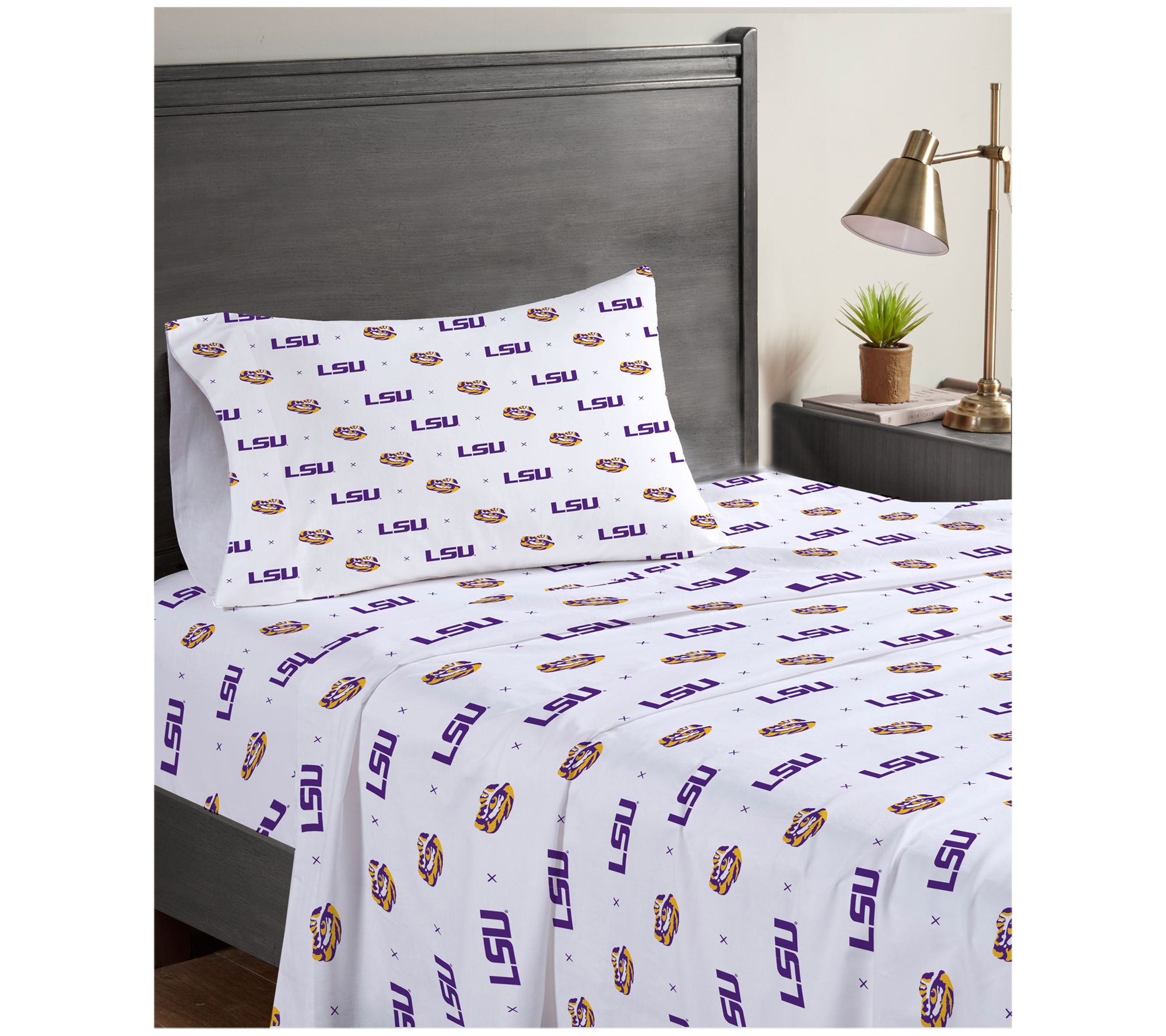 Pegasus Sports NCAA Small X Twin Sheet Set