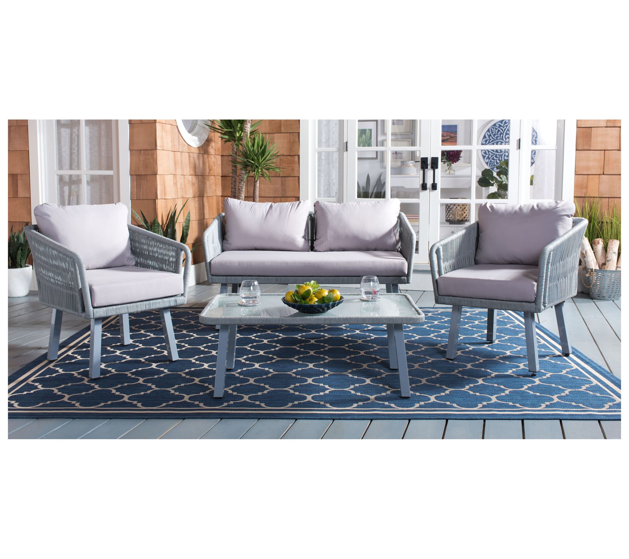 Safavieh Kerson 4 Piece Rope Living Set