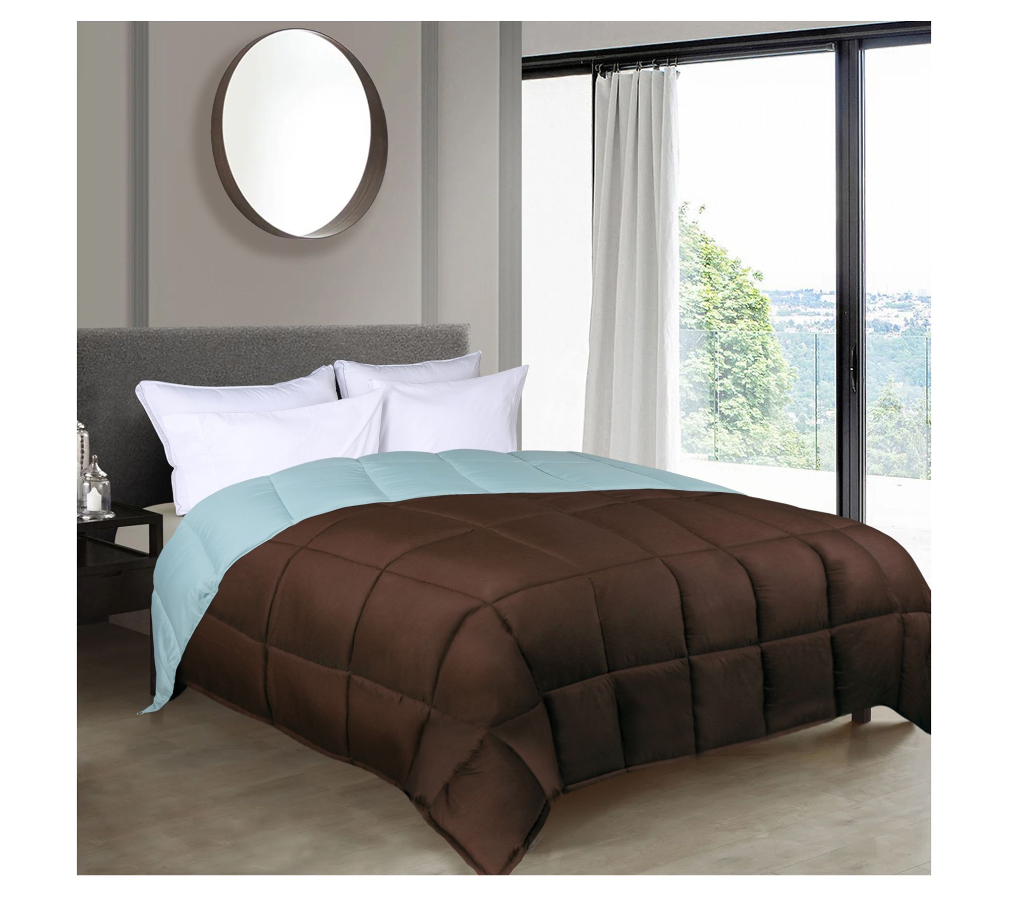 Superior Brushed Microfiber Reversible Comforter- Cal King