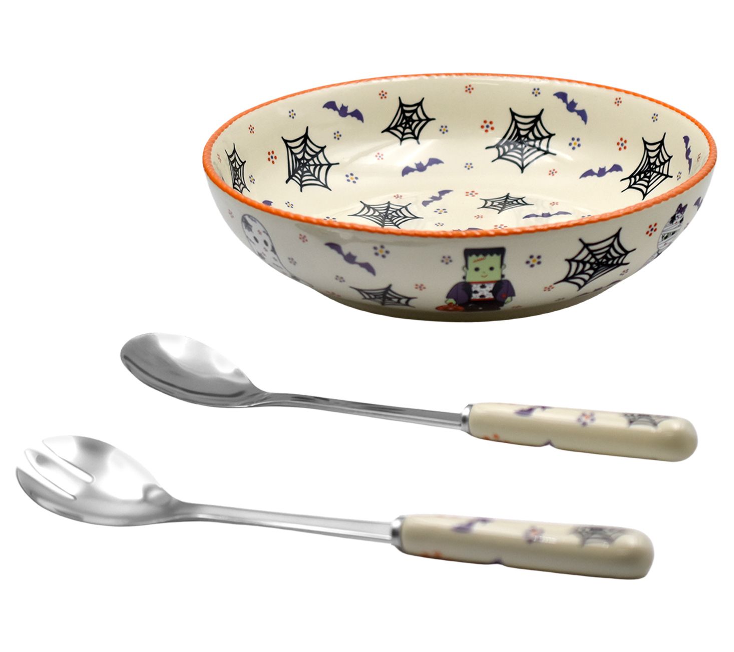 Temp-tations Seasonal Nostalgic 3qt Serving Bowl w/ Serving Spoons