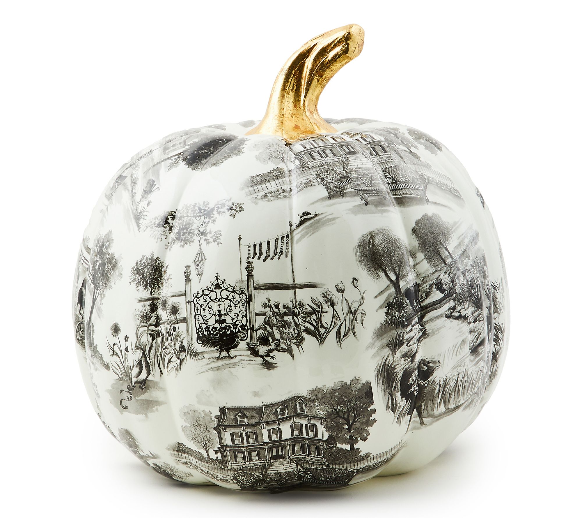 MacKenzie- Childs Large Toile Pumpkin