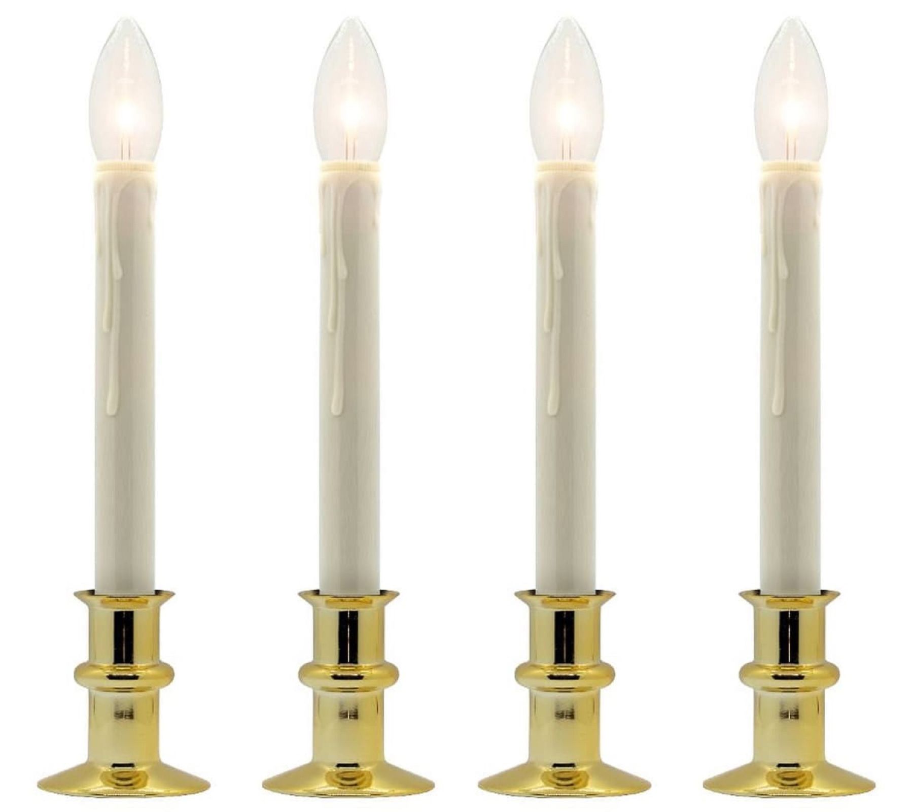 Celestial Lights S/4 Battery Window Hugger Candles - QVC.com