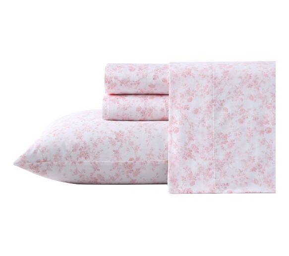 Laura Ashley Bella Pink King Sheet Set