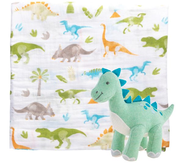 Stephen Joseph Muslin Blanket and Stuffed Animal