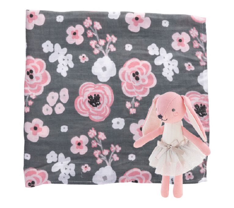 Stephen Joseph Muslin Blanket and Stuffed Animal