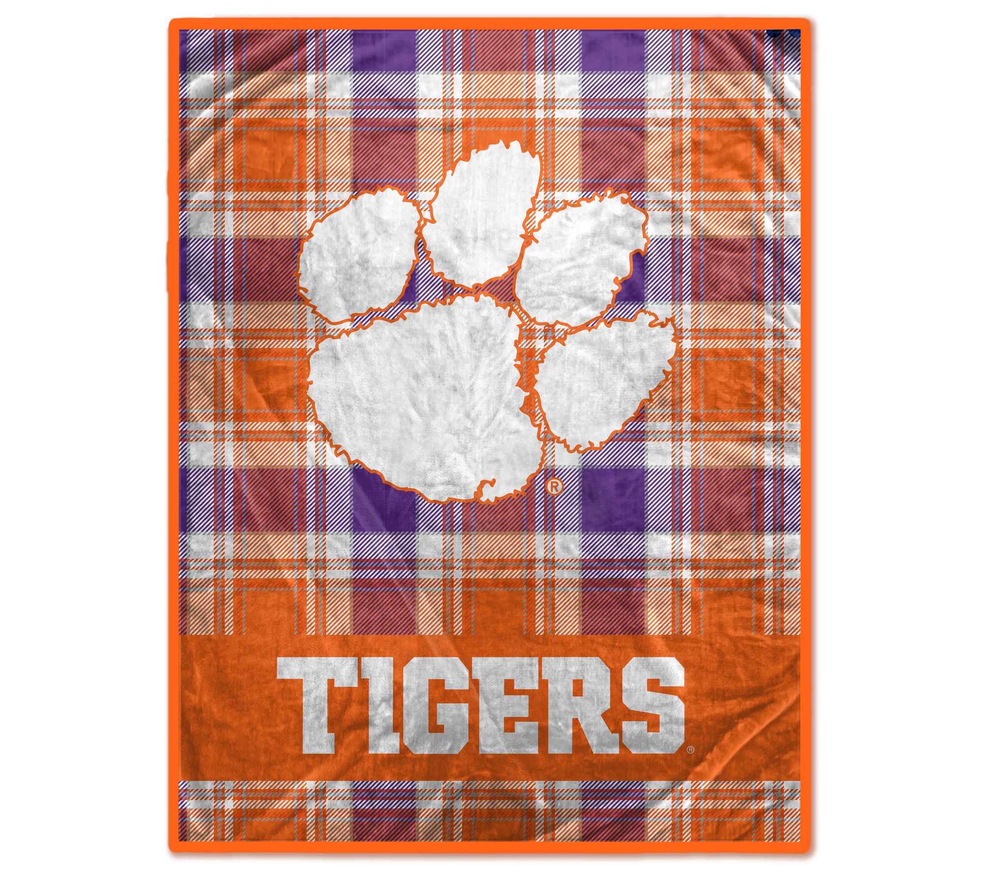 Pegasus Sports NCAA Plaid Family 66"x95" Ultra Cozy Blanket
