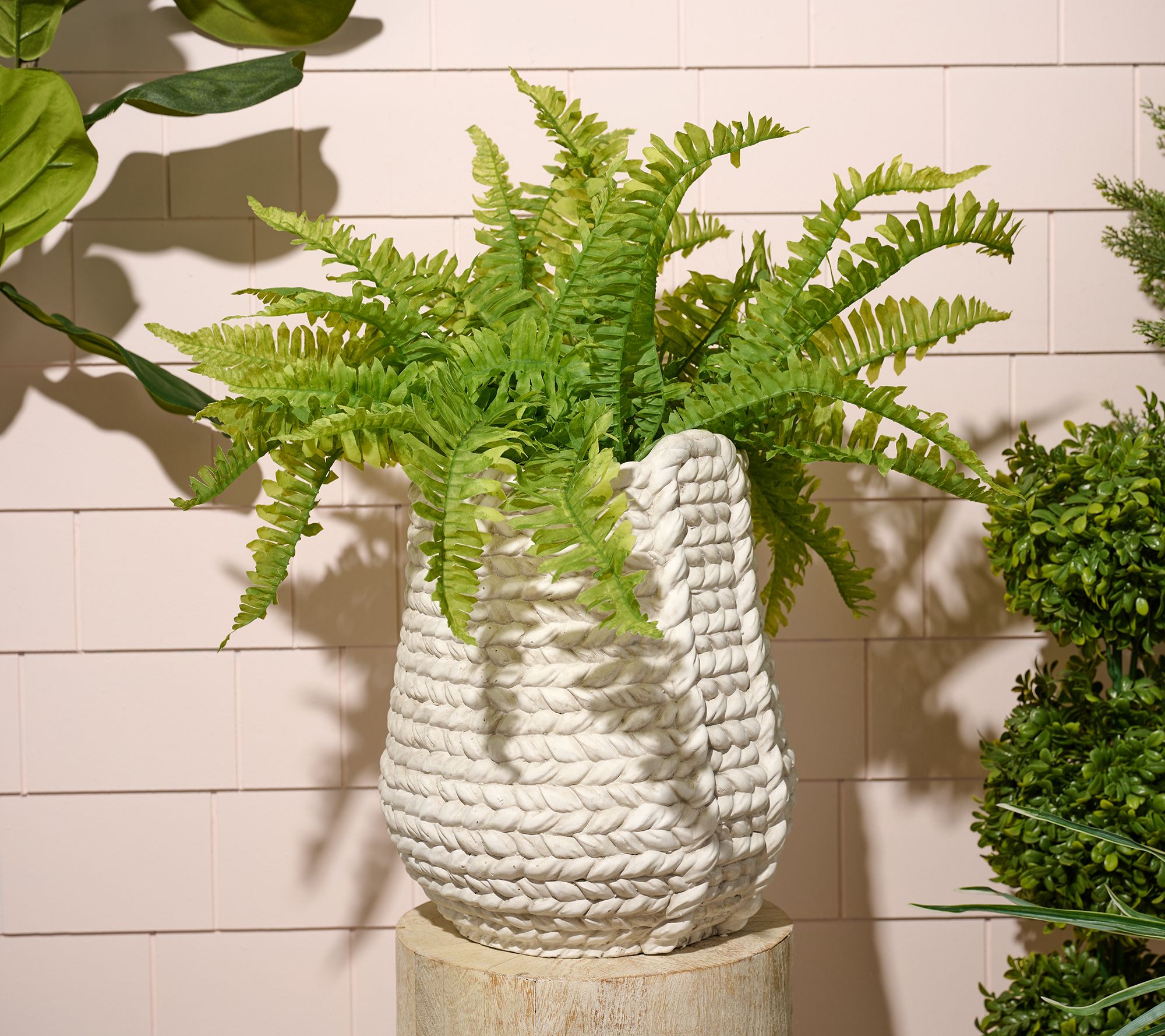 15" Decorative Indoor/Outdoor Basket-Style Planter by Kim Gravel