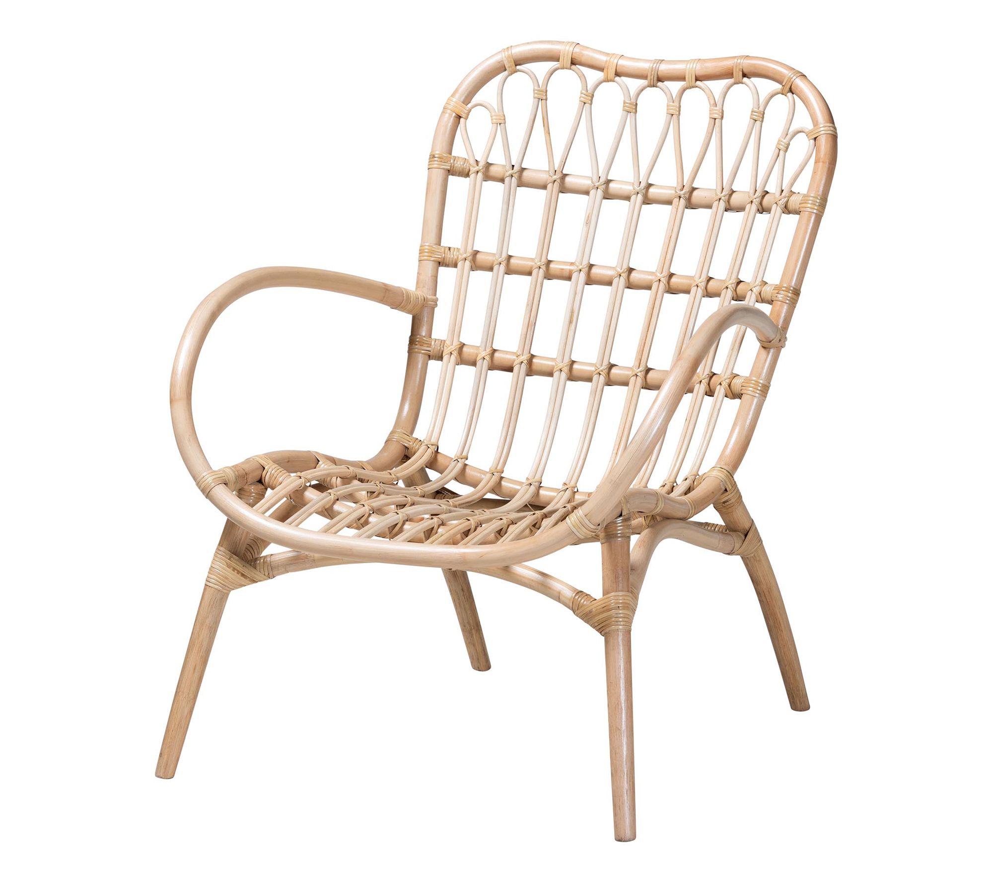 bali & pari Bajo Natural Brown Rattan Arm Chair