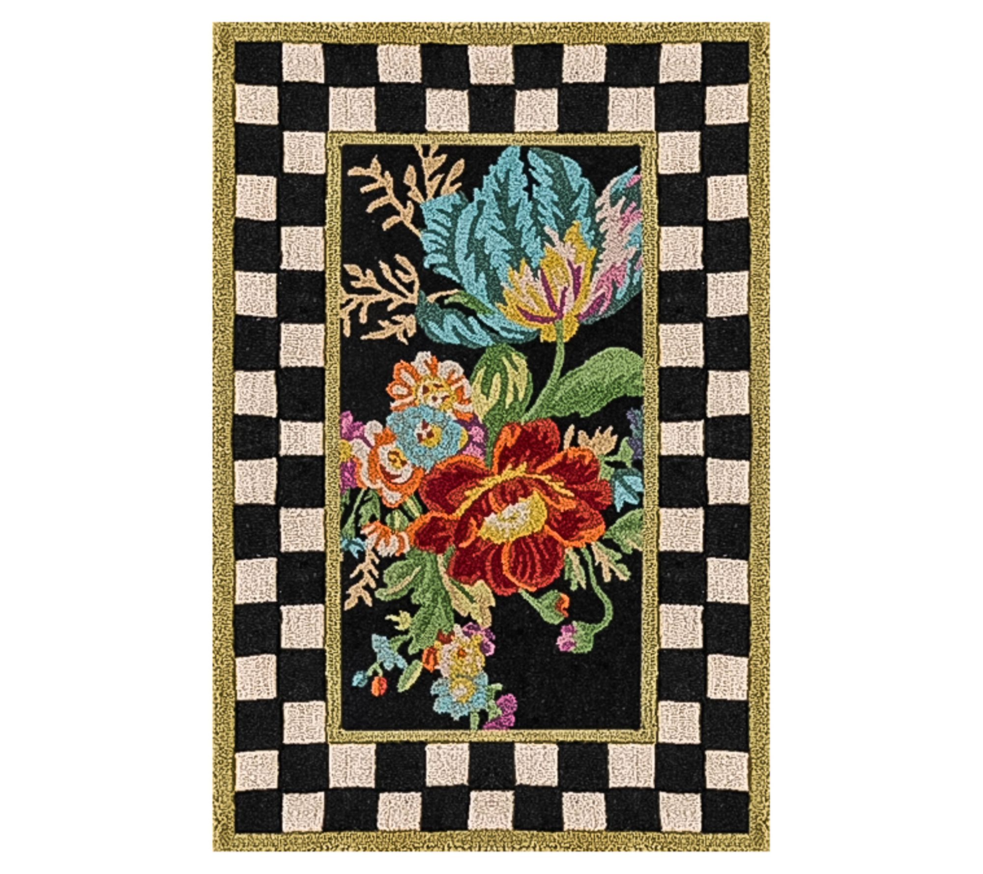 MacKenzie-Childs Flower Market 2' x 3' Washable Rug