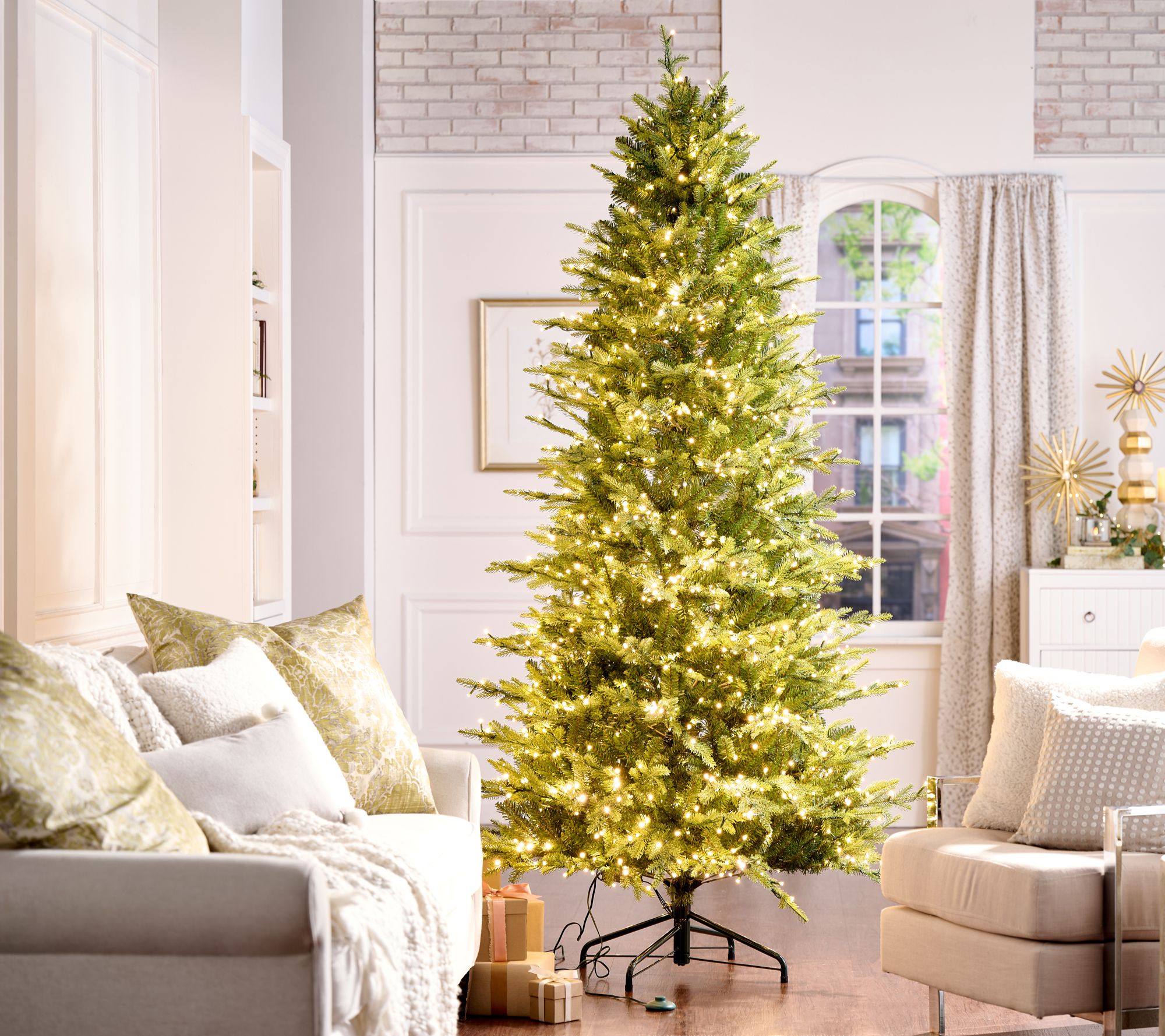 "As Is" Bethlehem Light 7.5' 4-in-1 LED Christmas Tree w/ Storage Bag