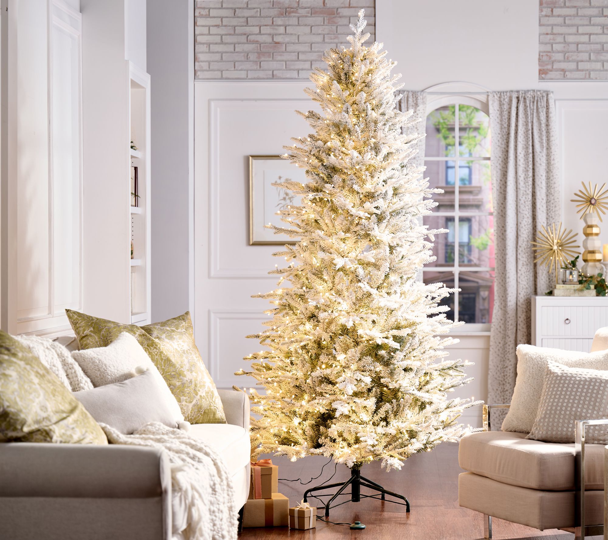 "As Is" Bethlehem Light 7.5' 4-in-1 LED Christmas Tree w/ Storage Bag