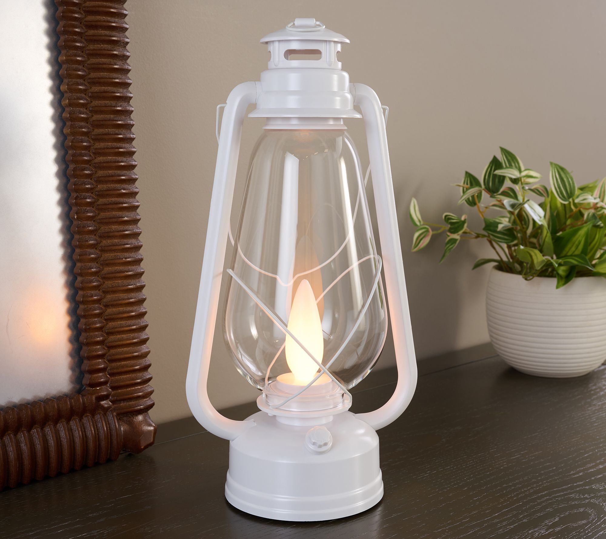 Bethlehem Lights 15" Faux Oil Lantern with Flame Control