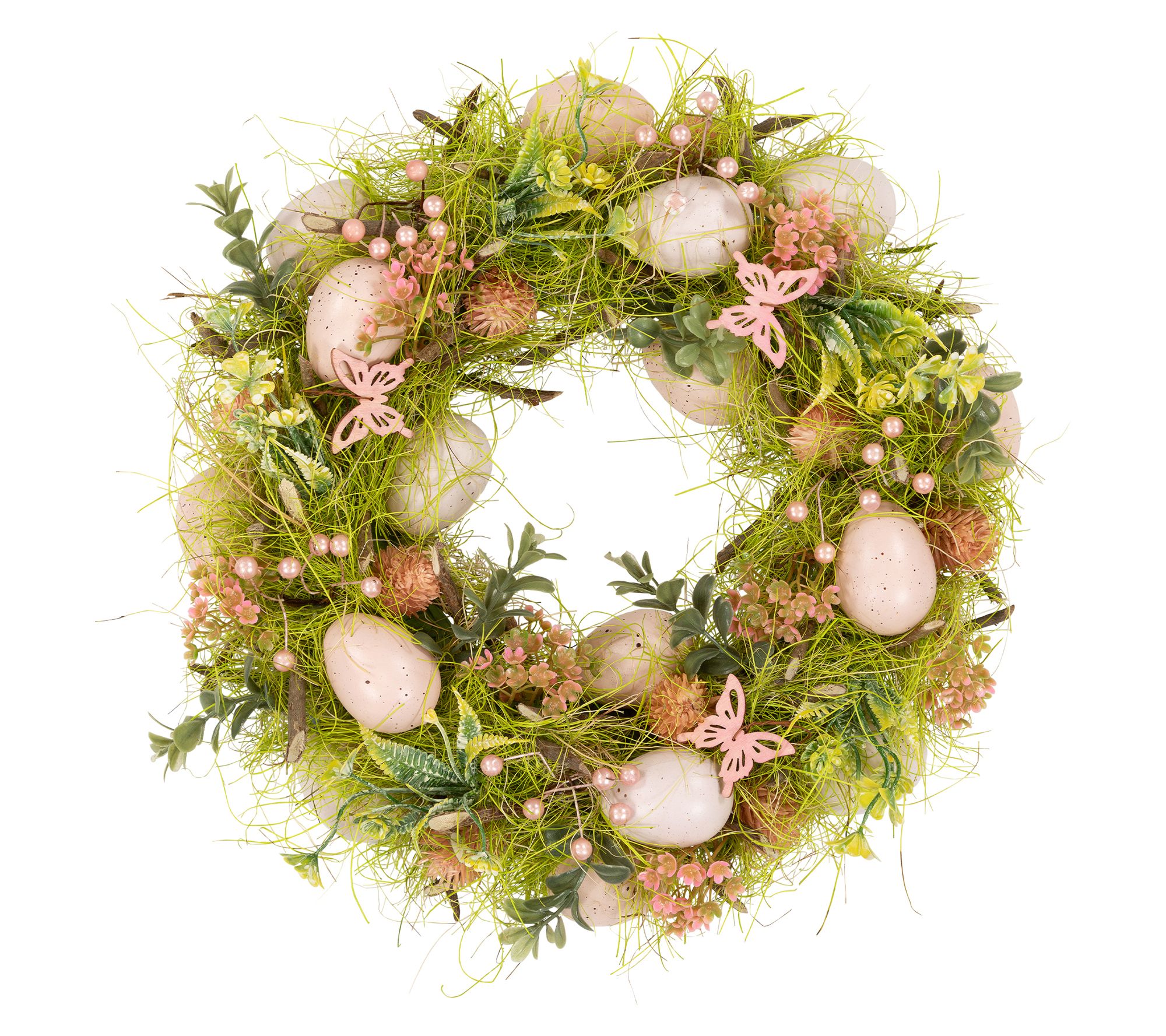Northlight Easter Eggs with Butterflies SpringWreath - 13"