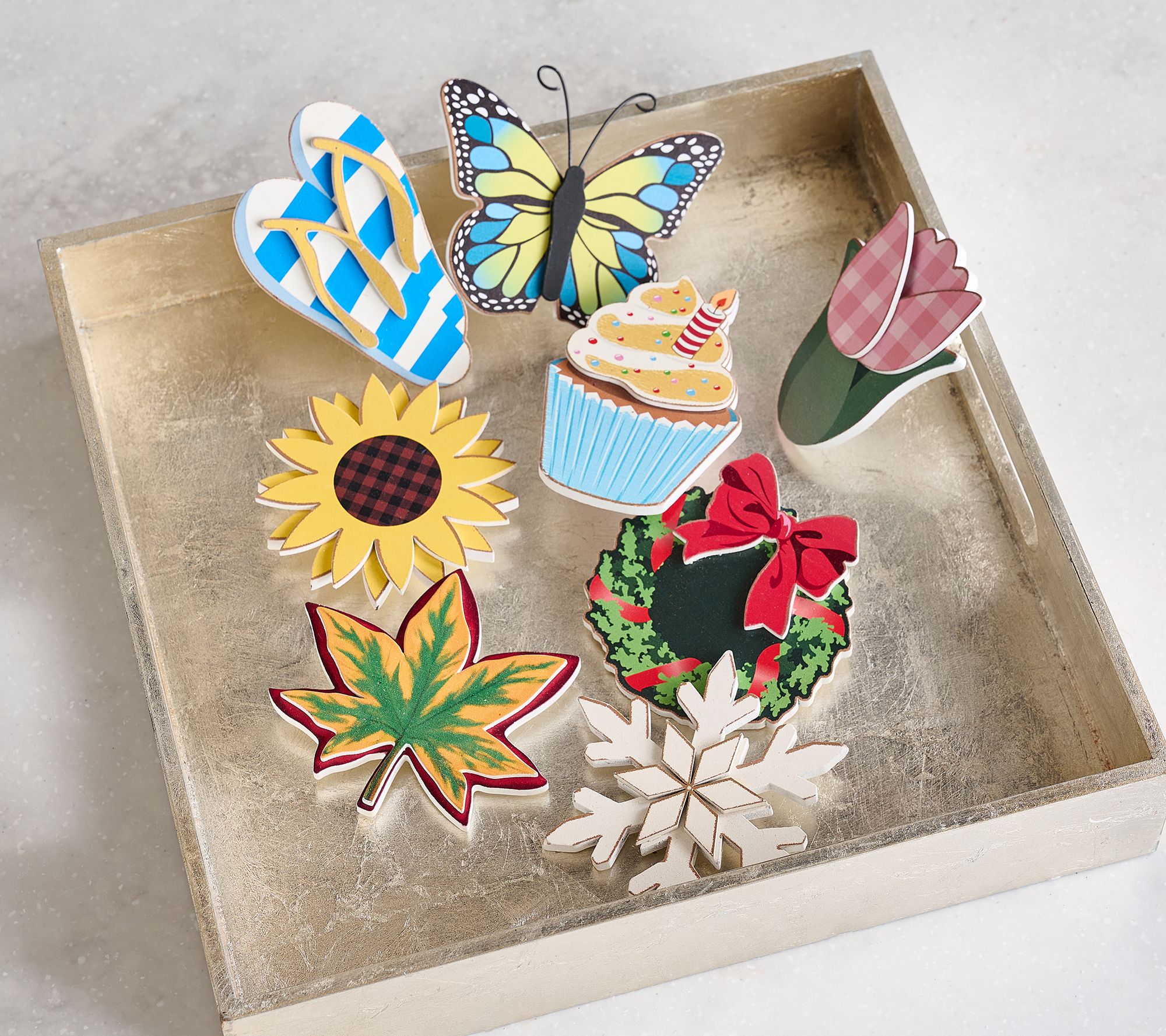 "As Is" Welcome Home Set of 8 Seasonal Completer Icons by Valerie
