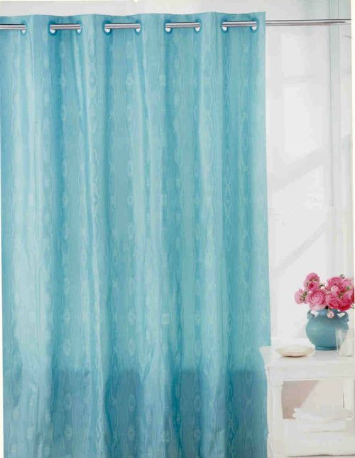 Hookless Vinyl Moire 7 Pocket Shower Curtain