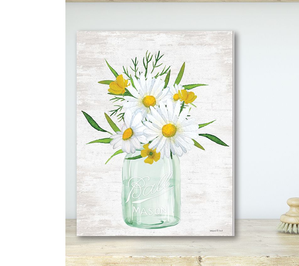 Courtside Market Spring Floral Bouquet Daisy 16x20 Canvas Wall