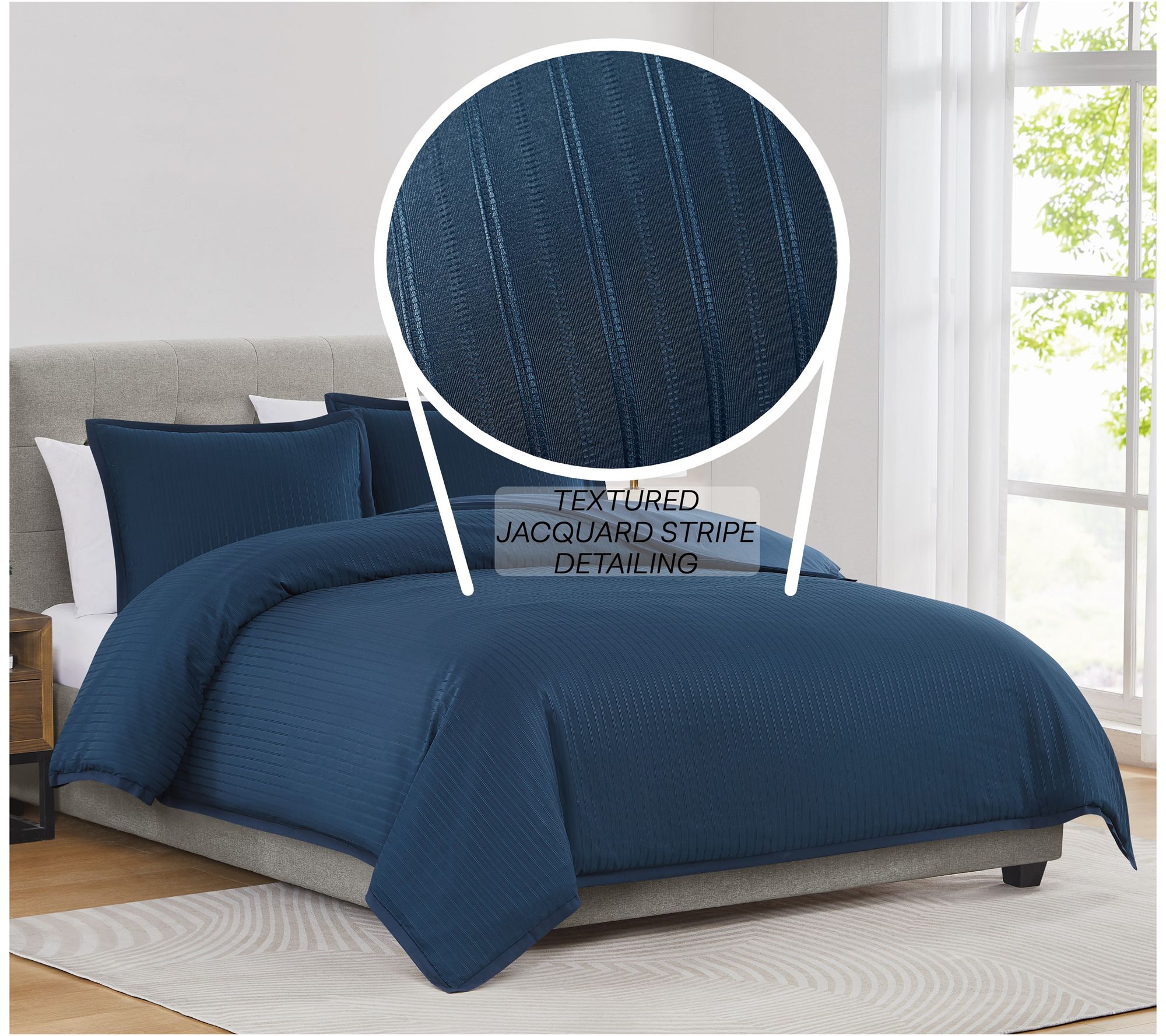 Royal Velvet Olivia Stripe King Comforter Set