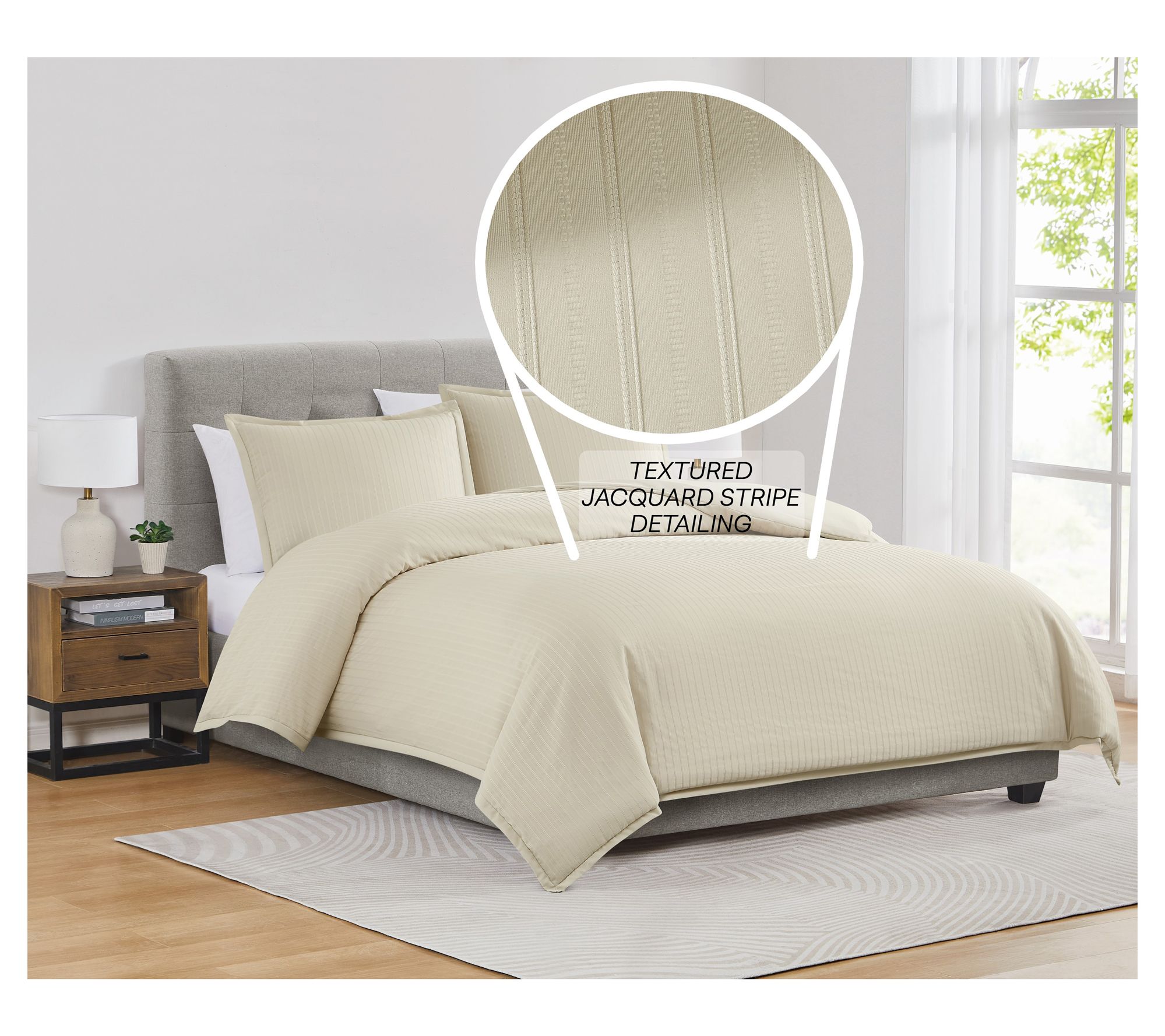 Royal Velvet Olivia Stripe King Comforter Set