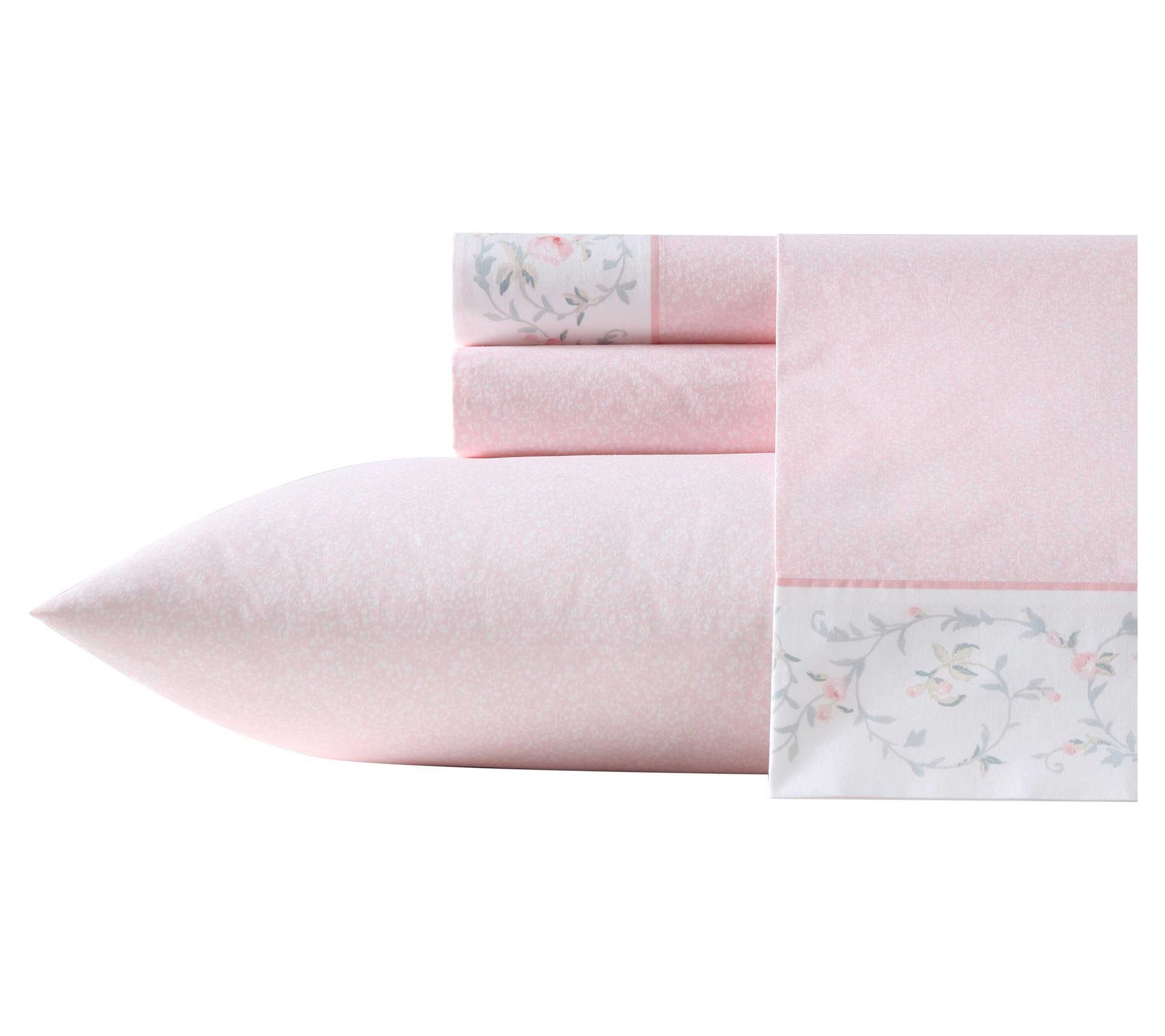 Laura Ashley Victorian Scroll Pink Full Sheet Set